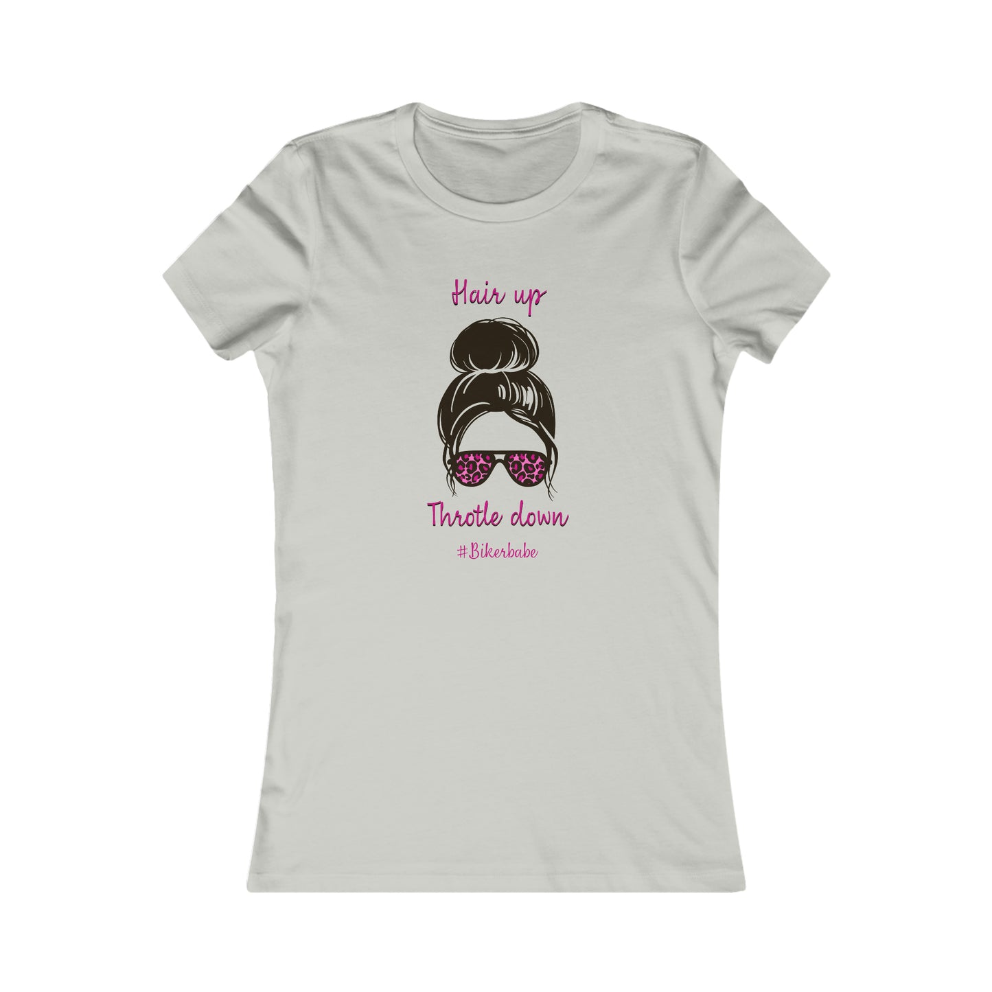 Biker Babe Pink Leopard-Women's Favorite Tee