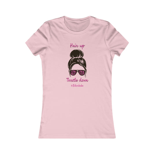 Biker Babe Pink Leopard-Women's Favorite Tee
