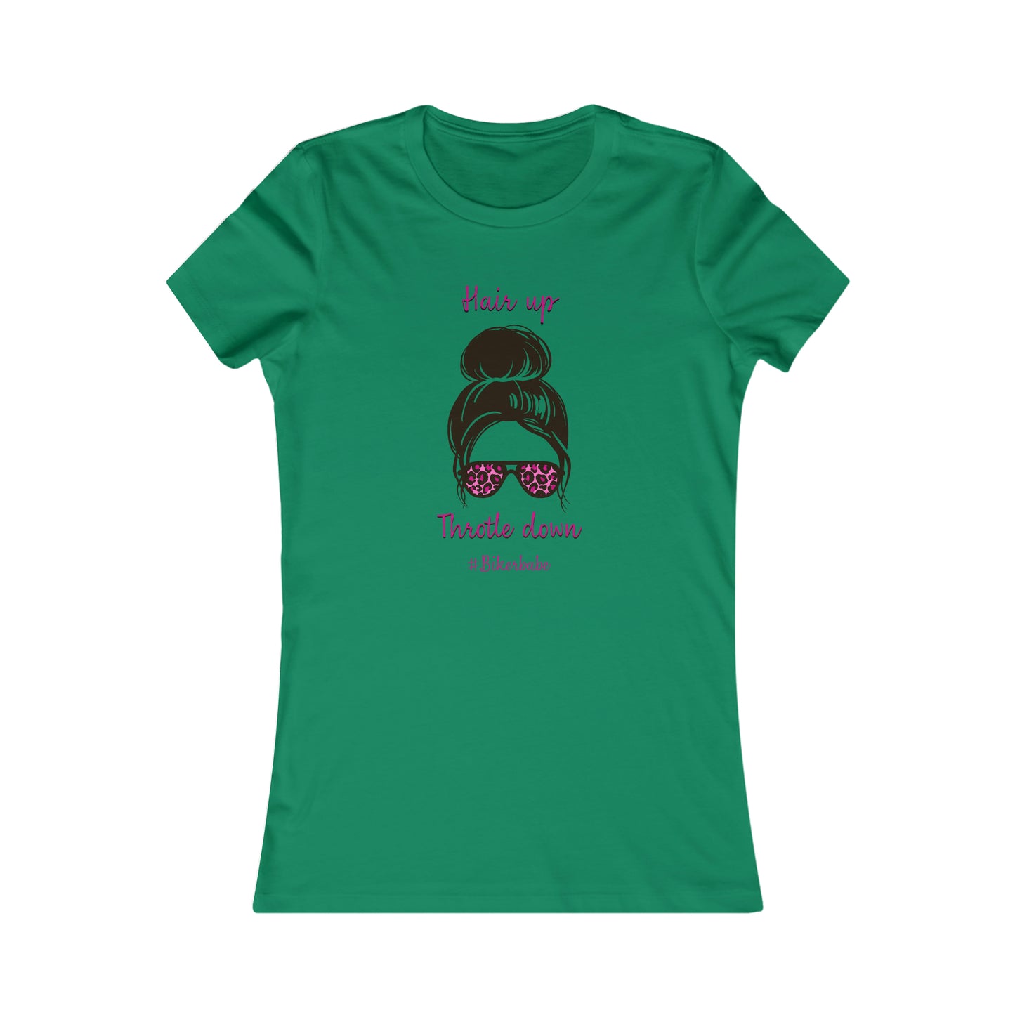 Biker Babe Pink Leopard-Women's Favorite Tee