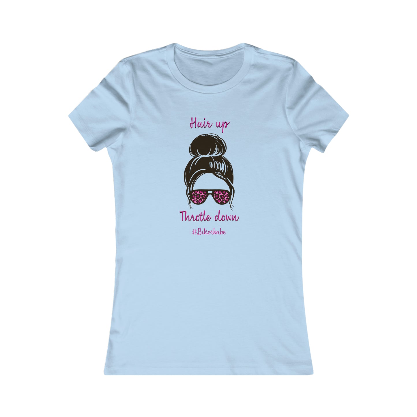 Biker Babe Pink Leopard-Women's Favorite Tee