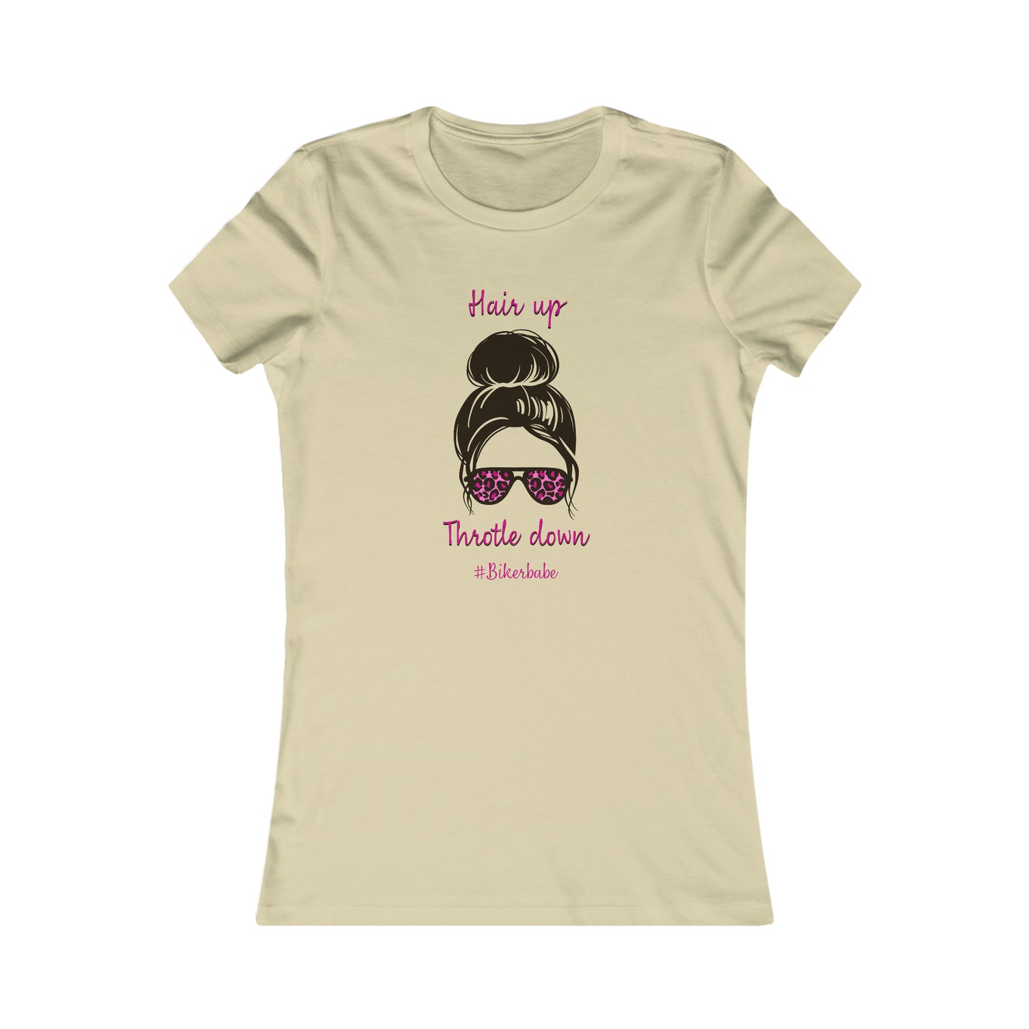 Biker Babe Pink Leopard-Women's Favorite Tee