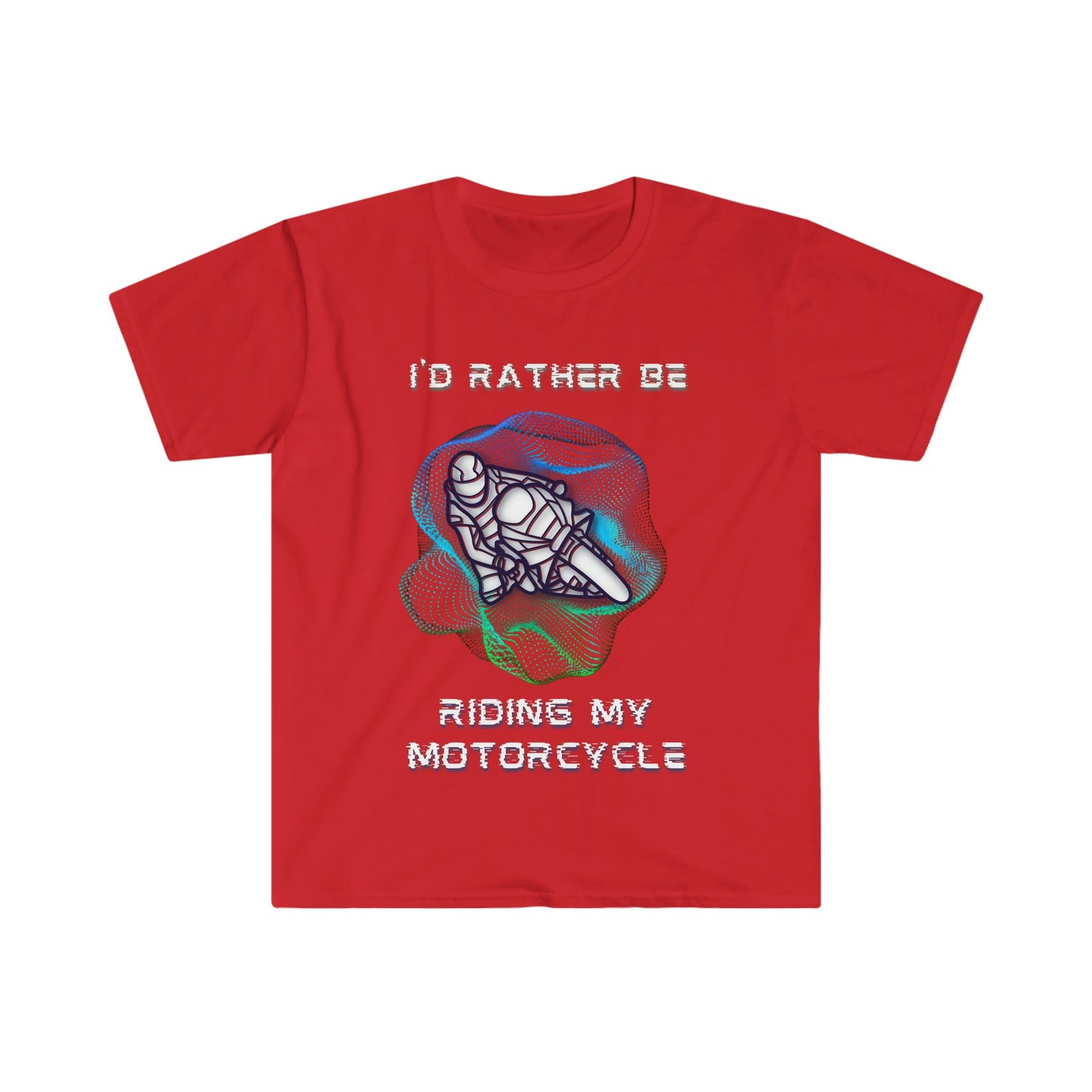 I'd Rather Be blue/green graphic-Unisex Softstyle T-Shirt