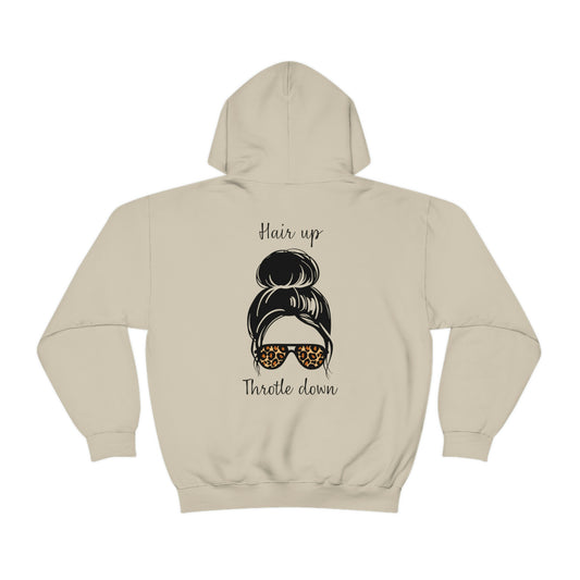 Biker Babe Leopard-Unisex Heavy Blend™ Hooded Sweatshirt