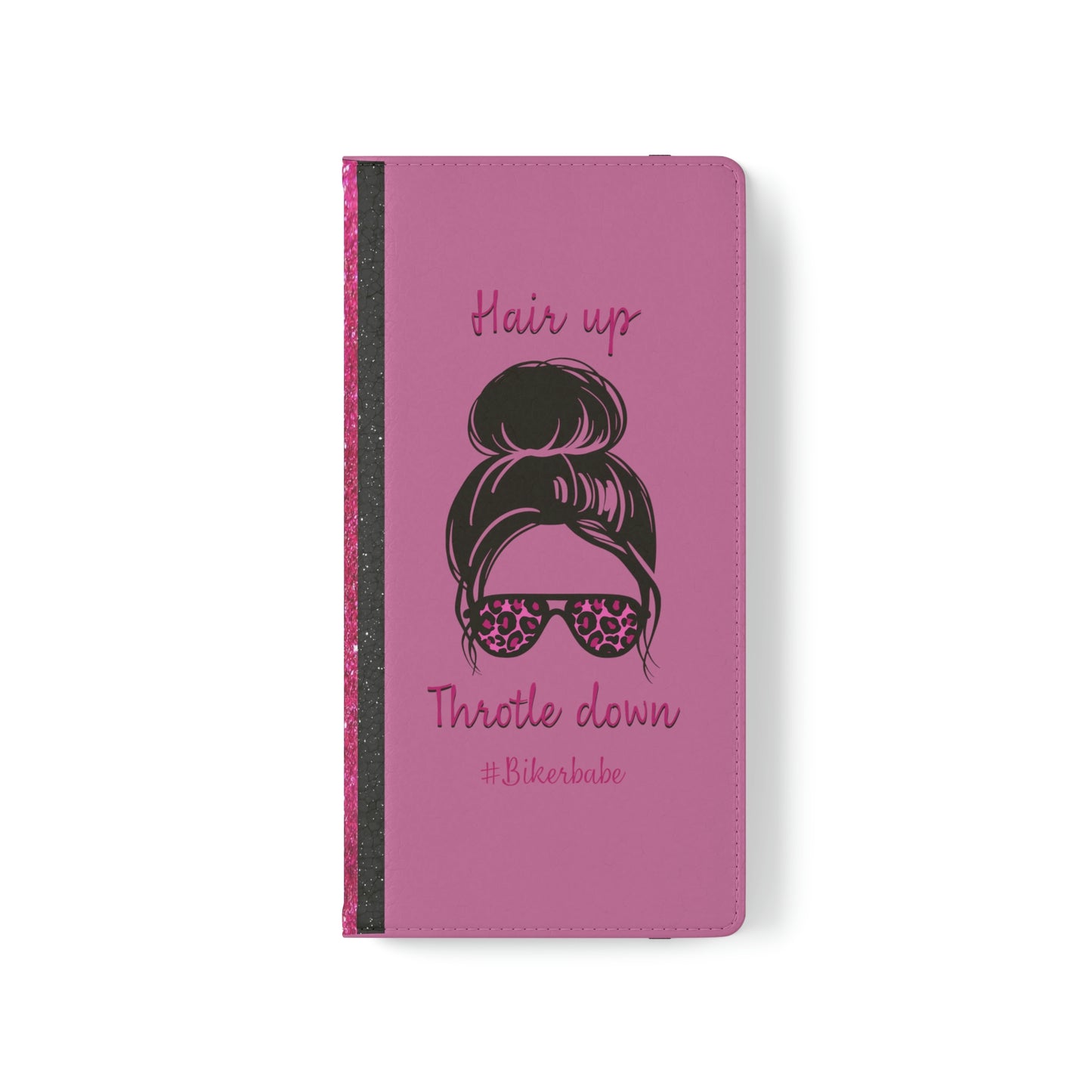 Biker Babe Pink Leopard Flip Cases
