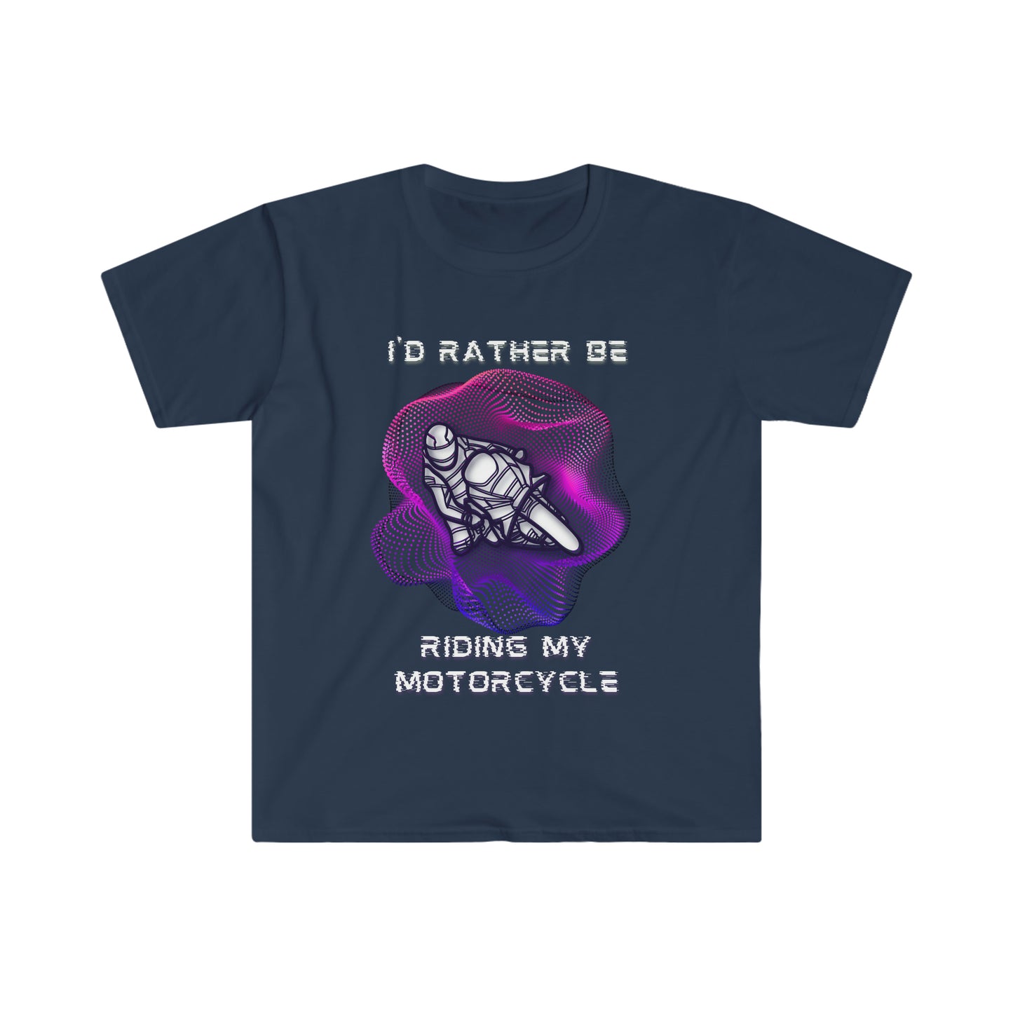 I'd Rather Be (Pink/Purple Graphic)-Unisex Softstyle T-Shirt