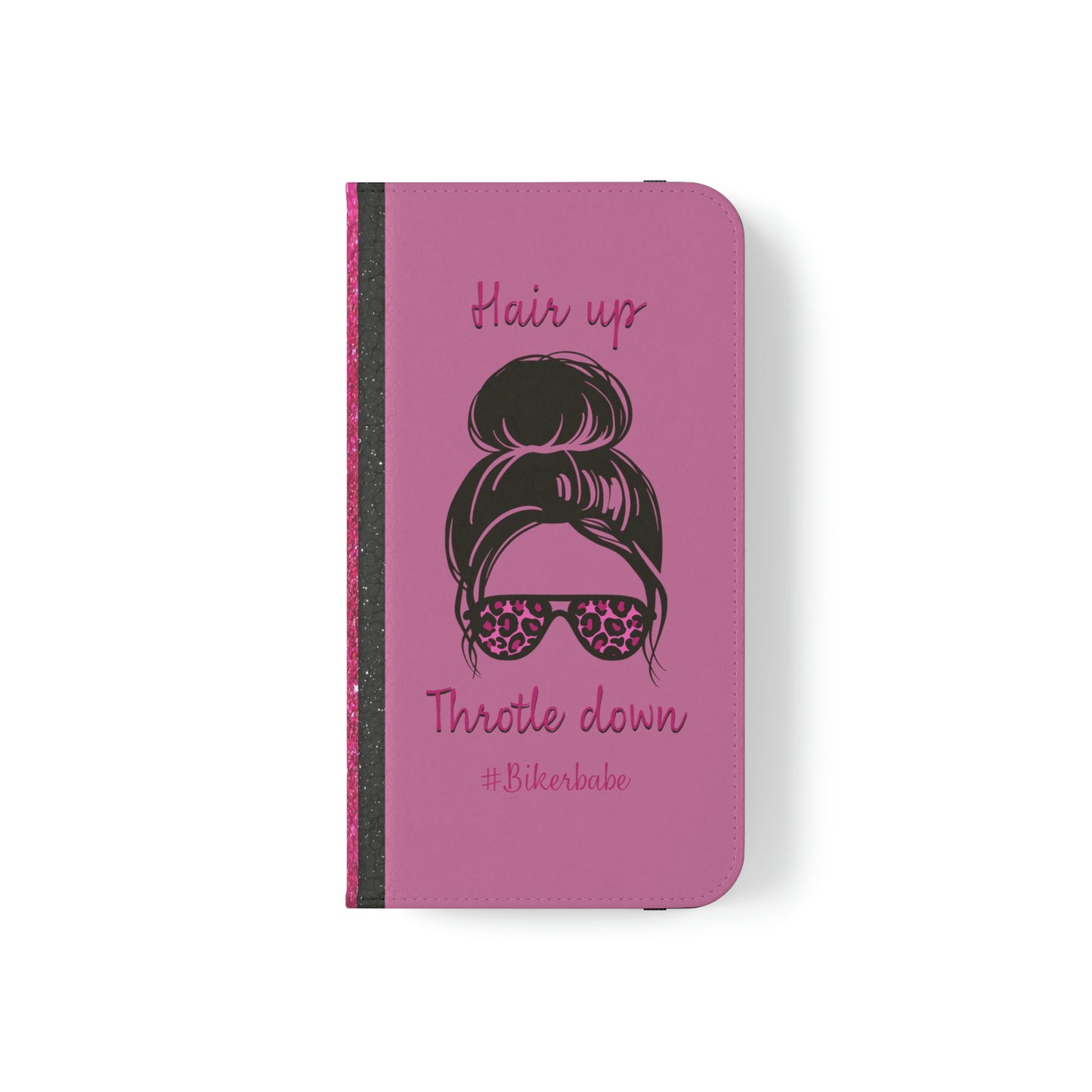 Biker Babe Pink Leopard Flip Cases