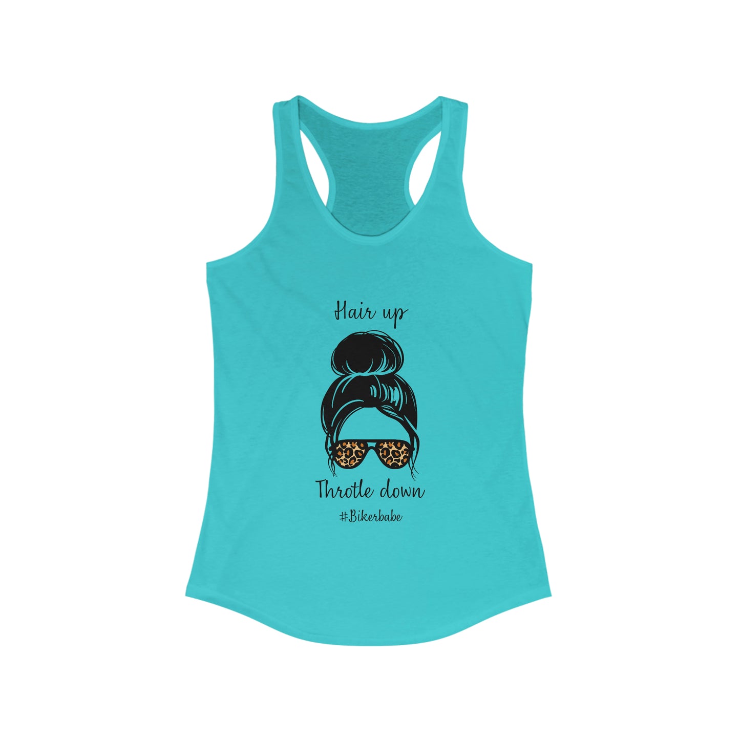 Biker Babe Leopard-Women's Ideal Racerback Tank