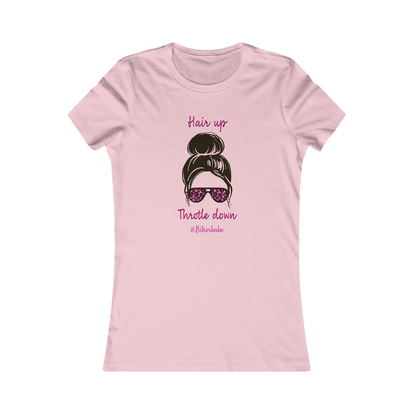 Biker Babe Pink Leopard-Women's Favorite Tee
