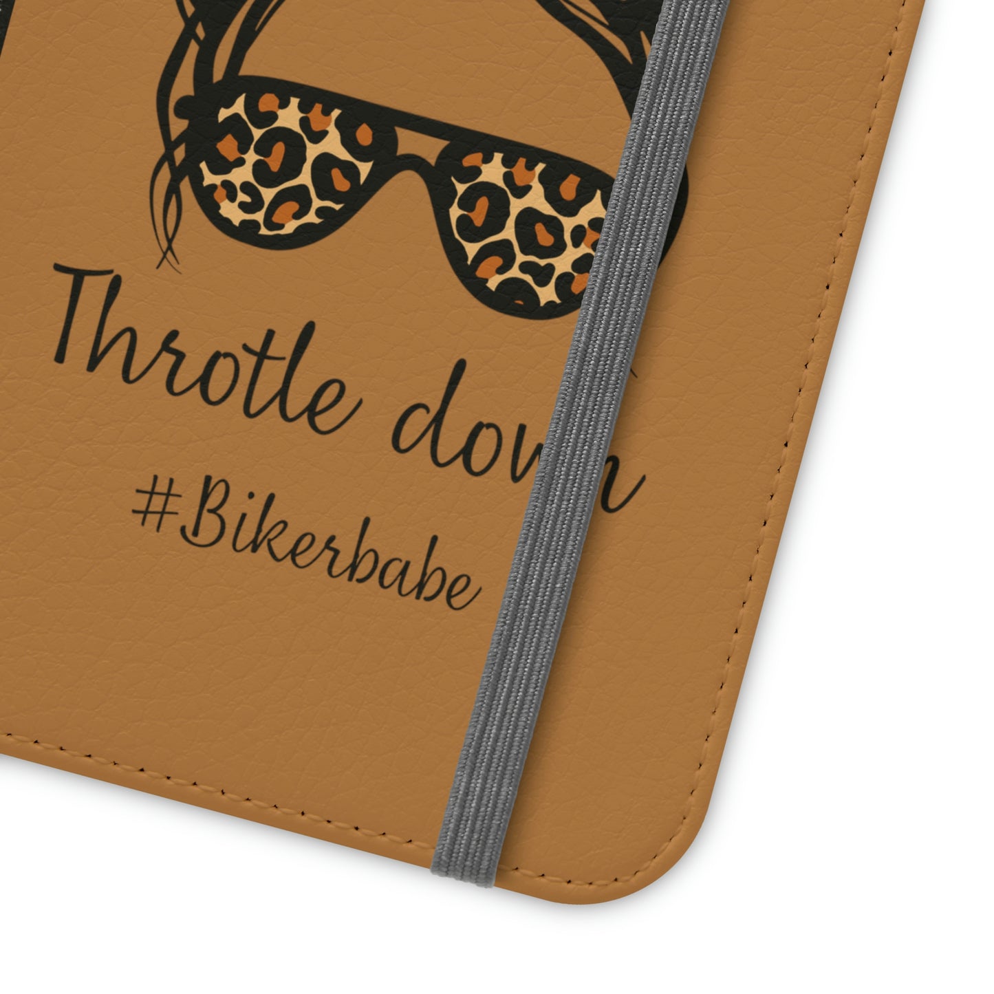 Biker Babe Leopard Flip Cases