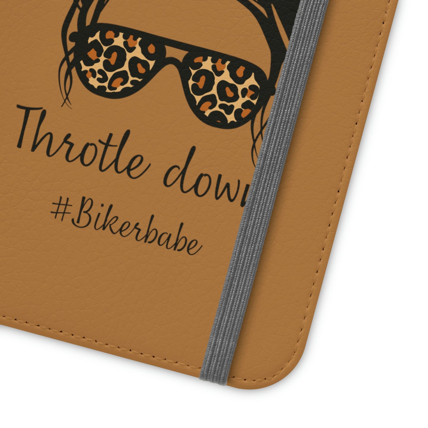 Biker Babe Leopard Flip Cases