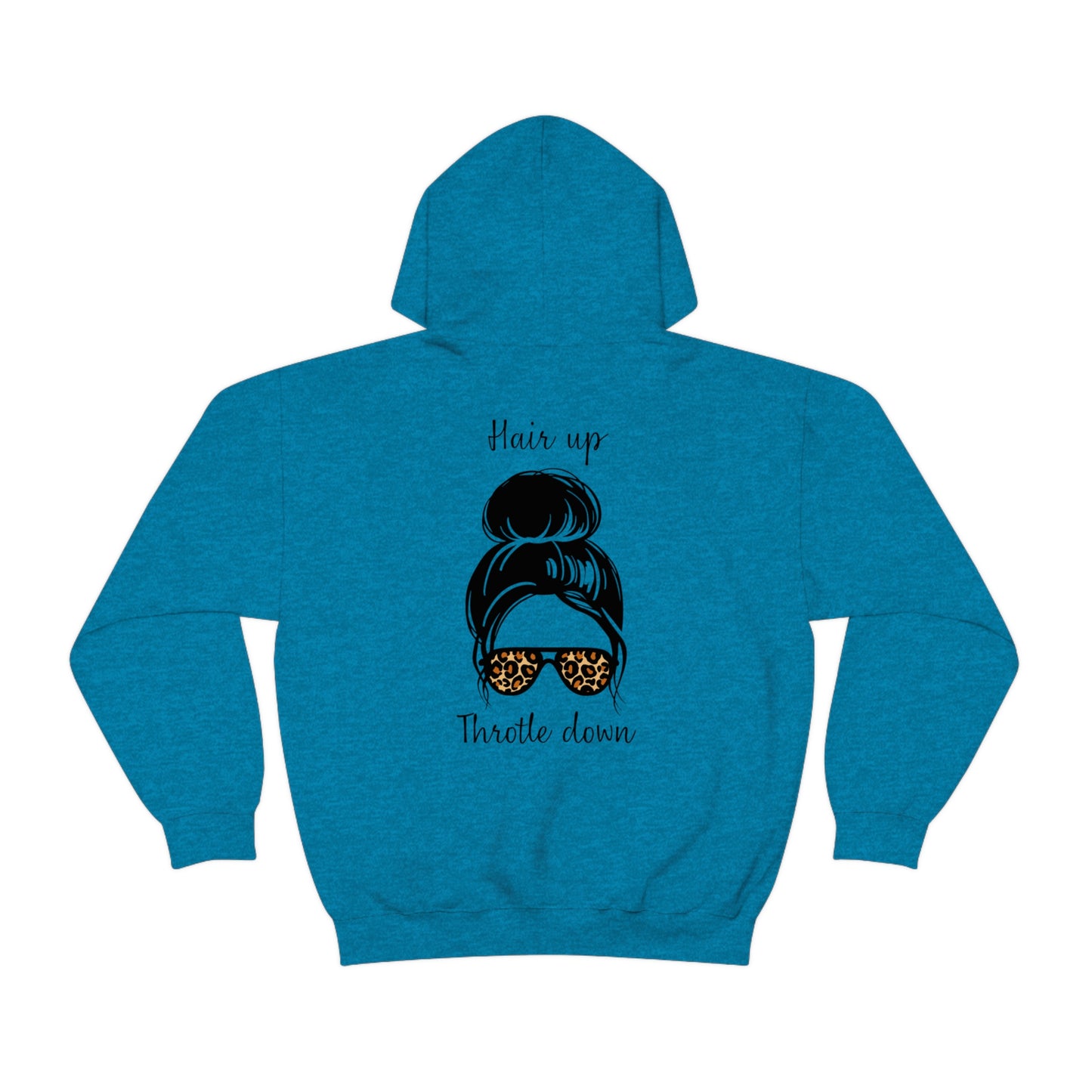 Biker Babe Leopard-Unisex Heavy Blend™ Hooded Sweatshirt