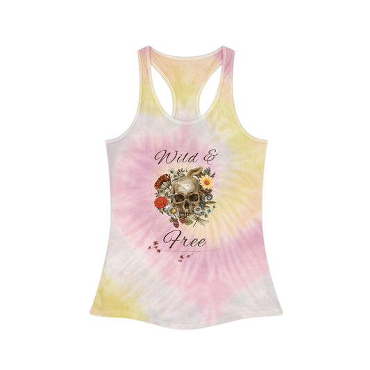 Wild and Free Tie Dye Racerback Tank Top