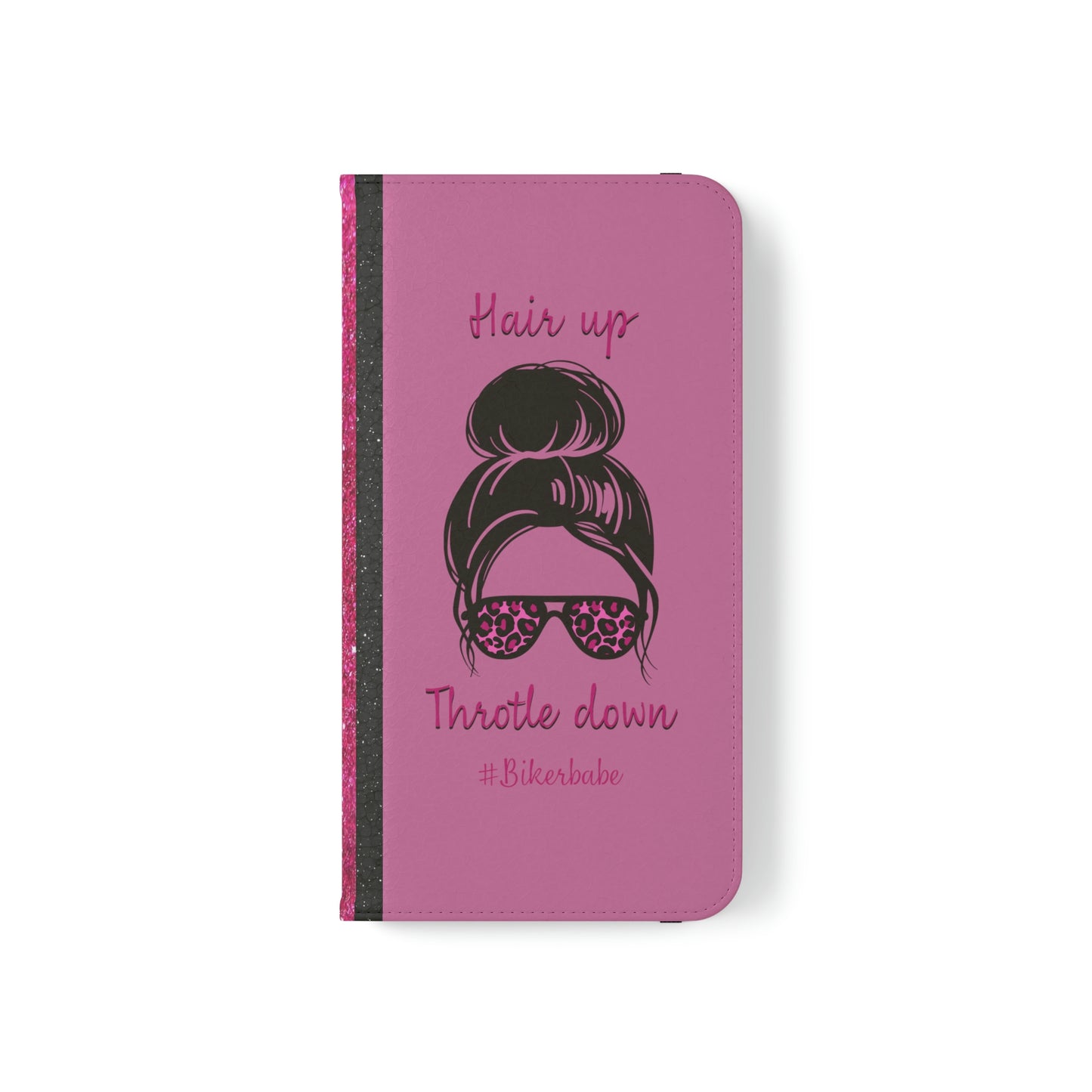 Biker Babe Pink Leopard Flip Cases