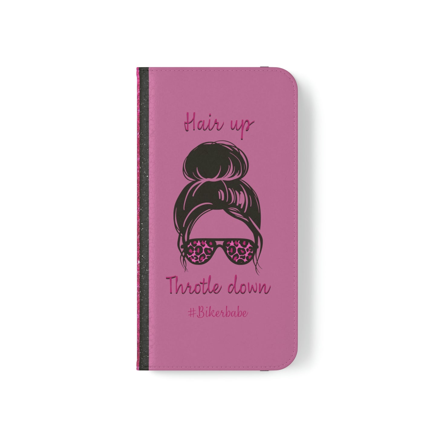 Biker Babe Pink Leopard Flip Cases