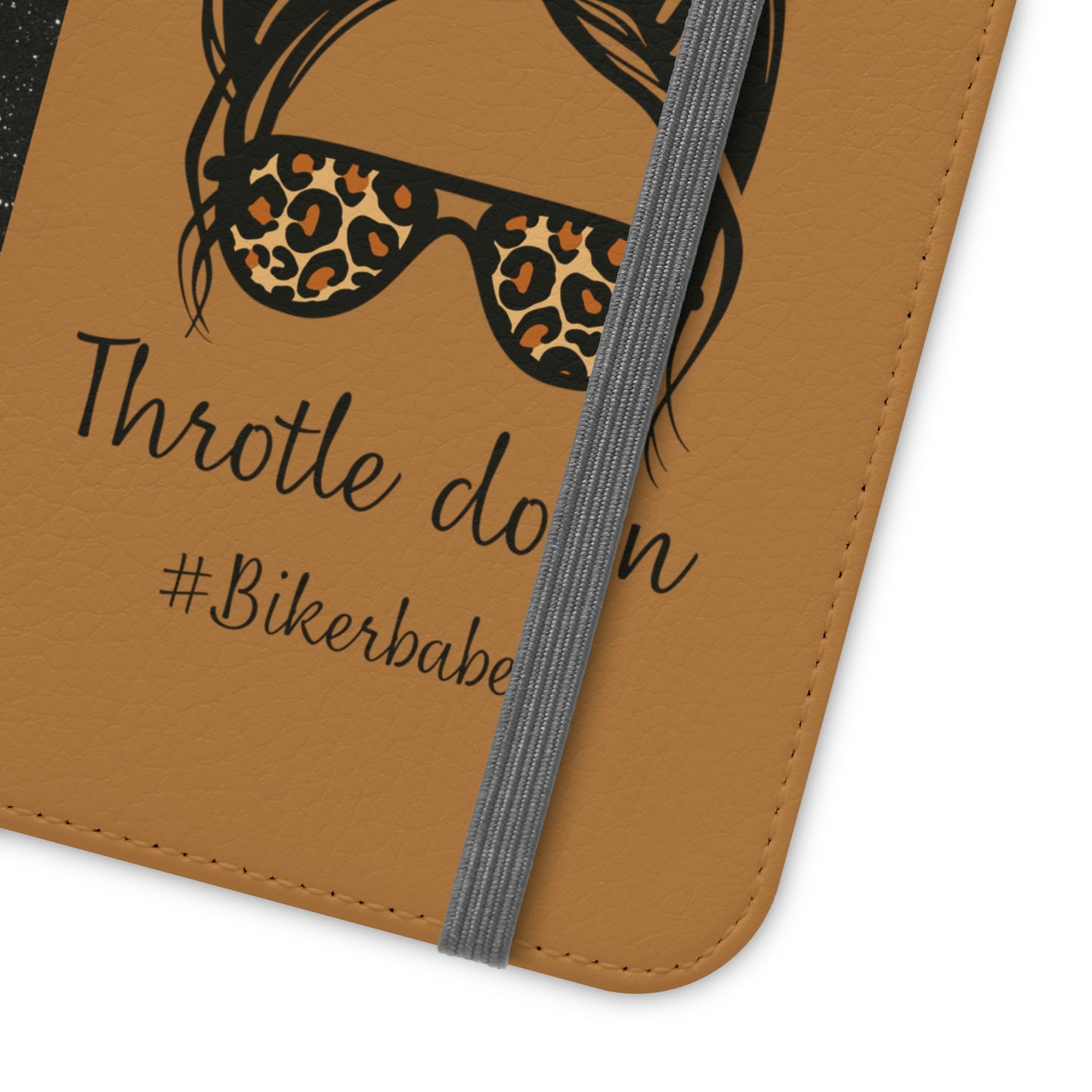 Biker Babe Leopard Flip Cases