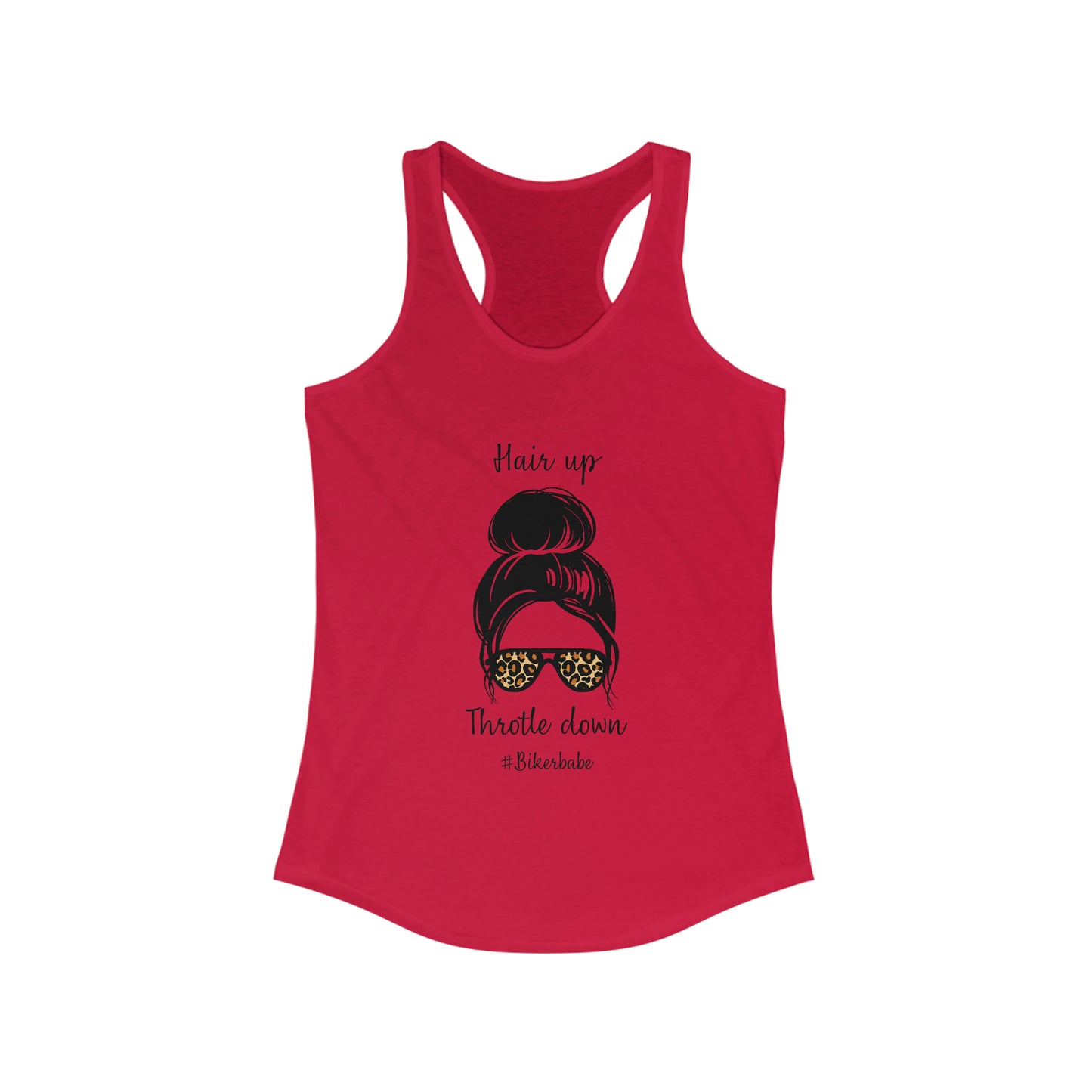 Biker Babe Leopard-Women's Ideal Racerback Tank