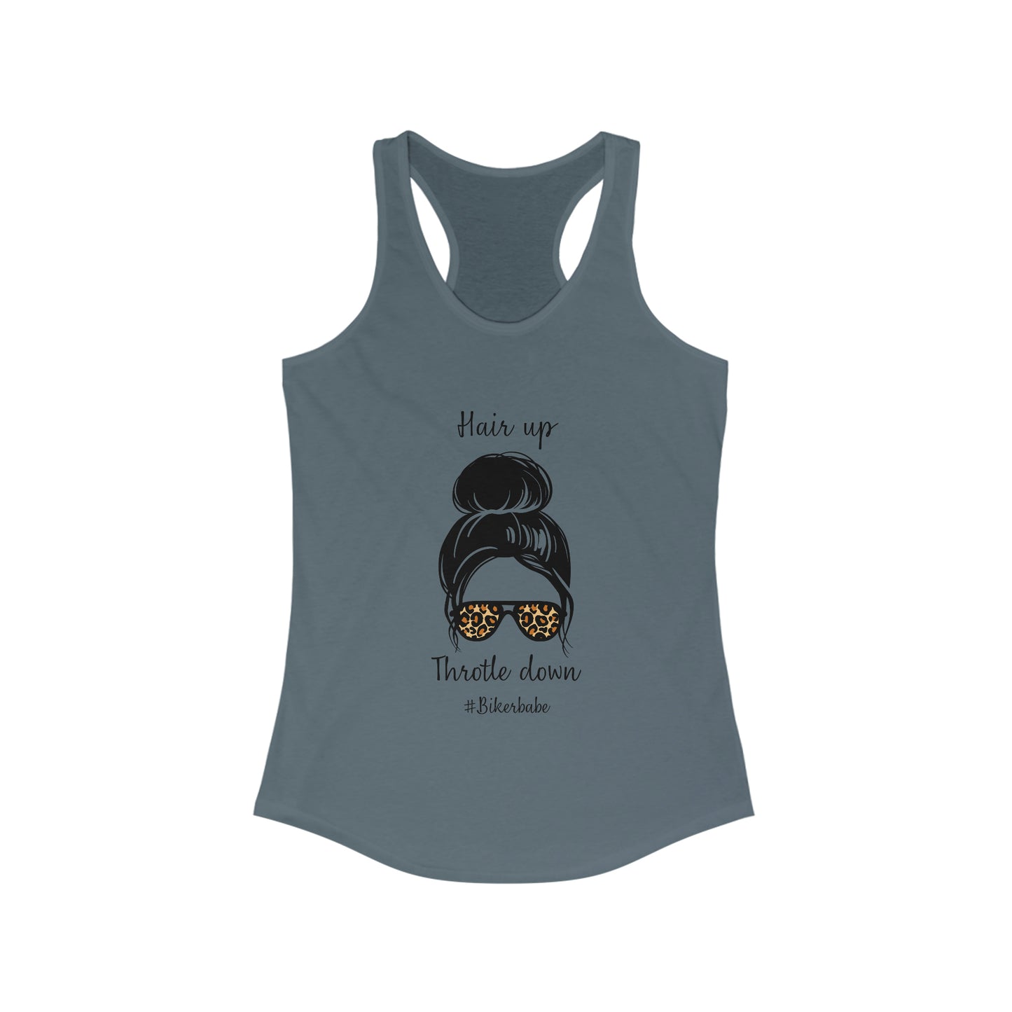 Biker Babe Leopard-Women's Ideal Racerback Tank