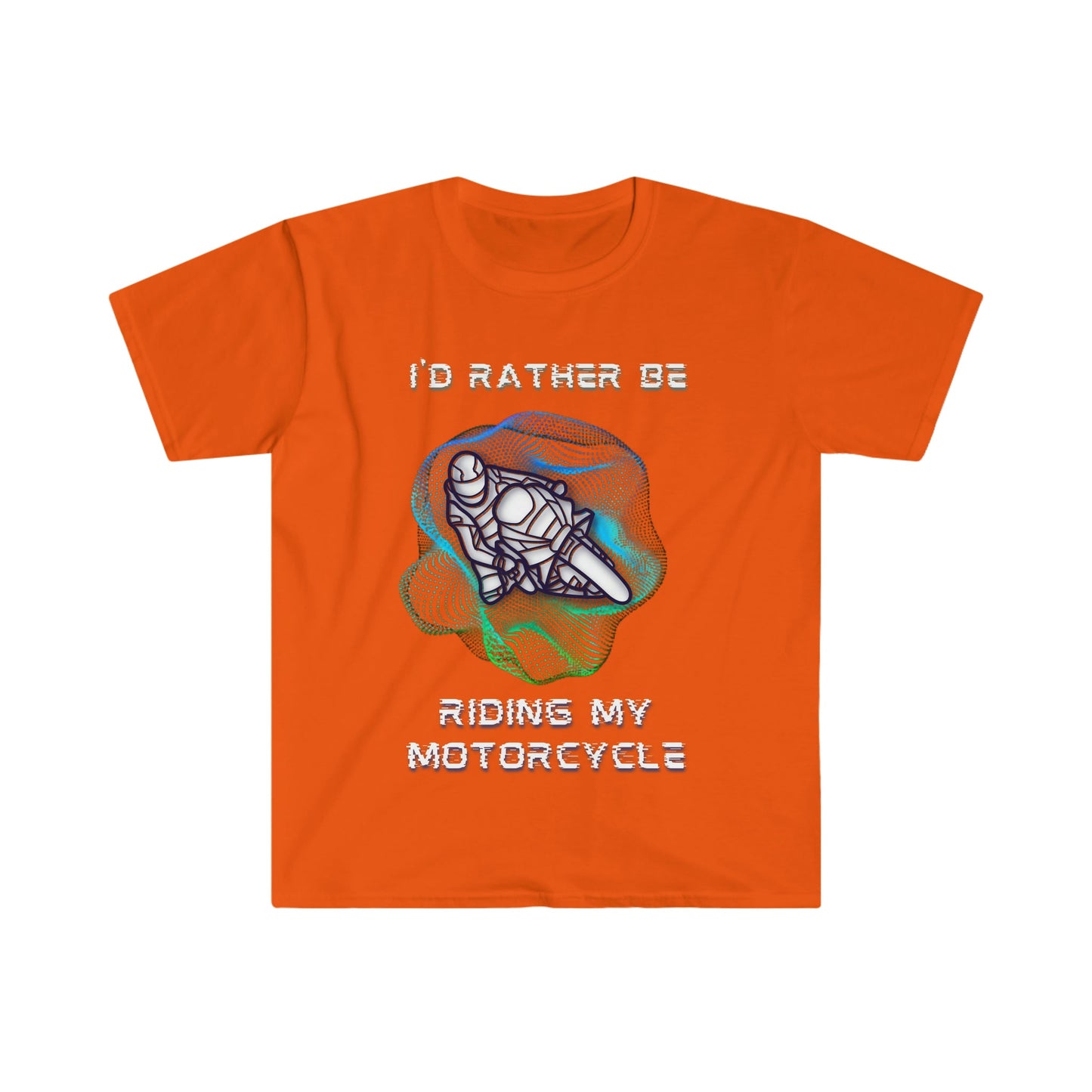 I'd Rather Be blue/green graphic-Unisex Softstyle T-Shirt