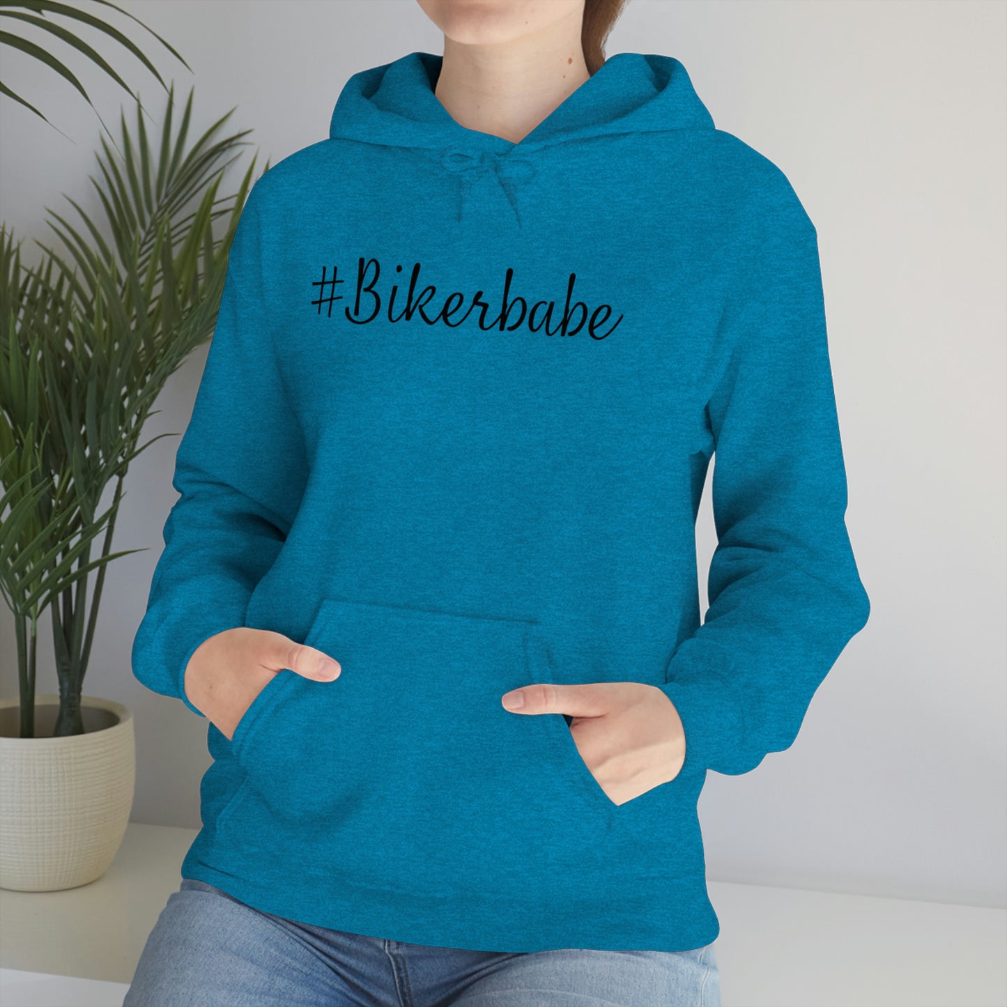 Biker Babe Leopard-Unisex Heavy Blend™ Hooded Sweatshirt