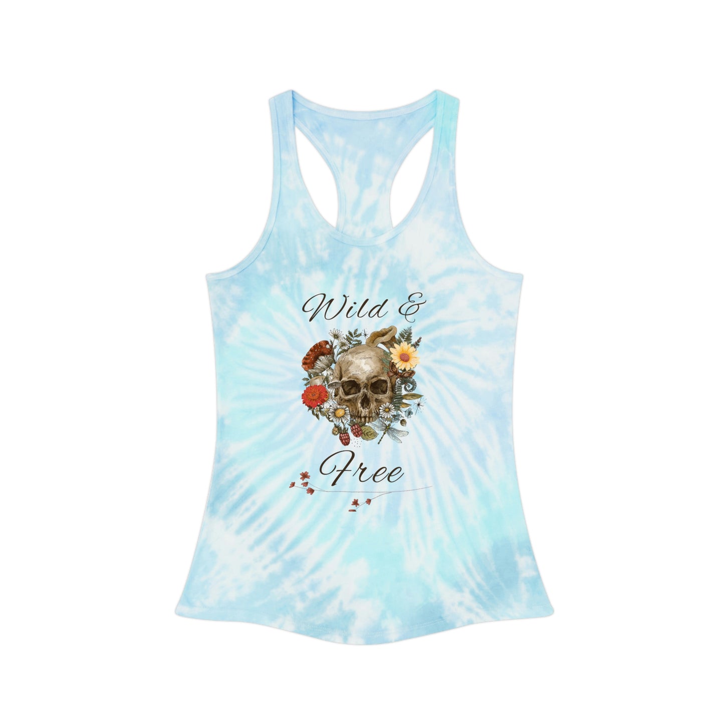 Wild and Free Tie Dye Racerback Tank Top