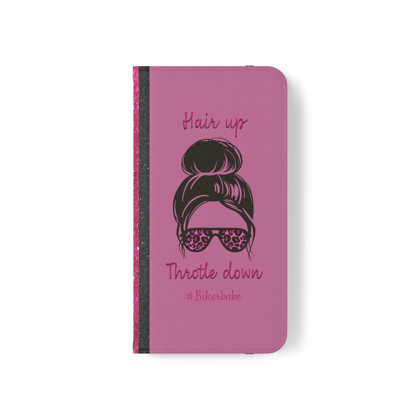 Biker Babe Pink Leopard Flip Cases