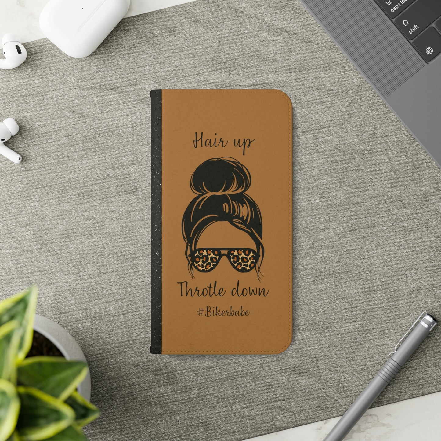 Biker Babe Leopard Flip Cases