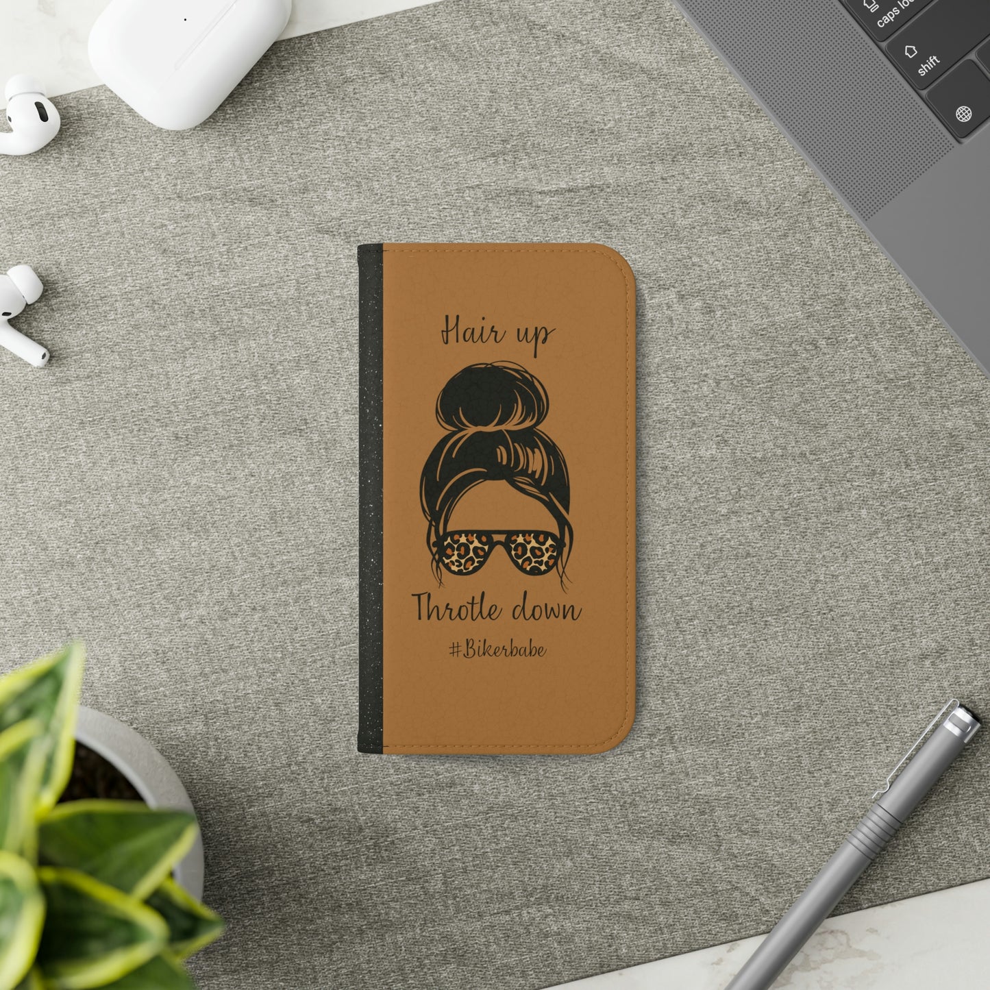 Biker Babe Leopard Flip Cases