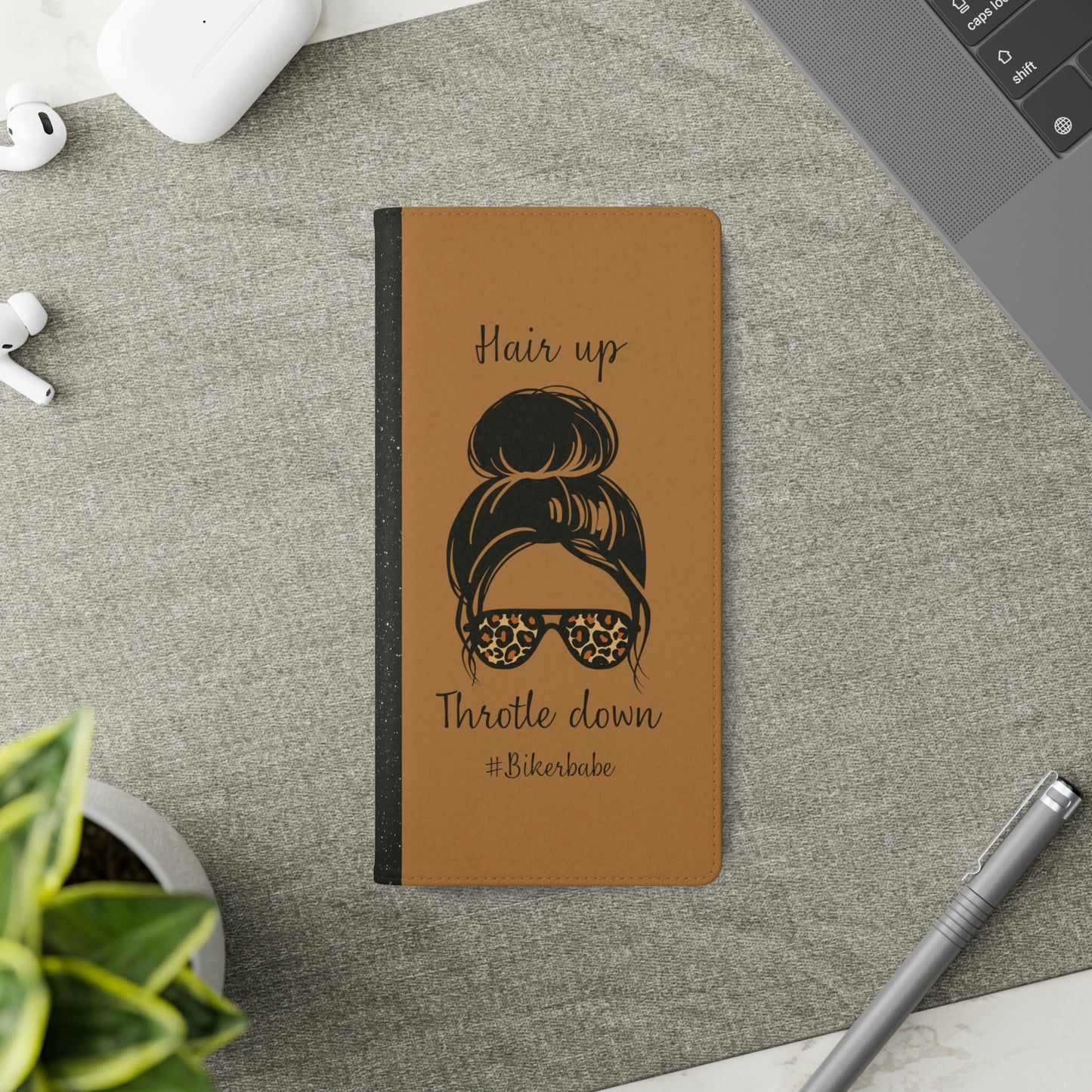 Biker Babe Leopard Flip Cases