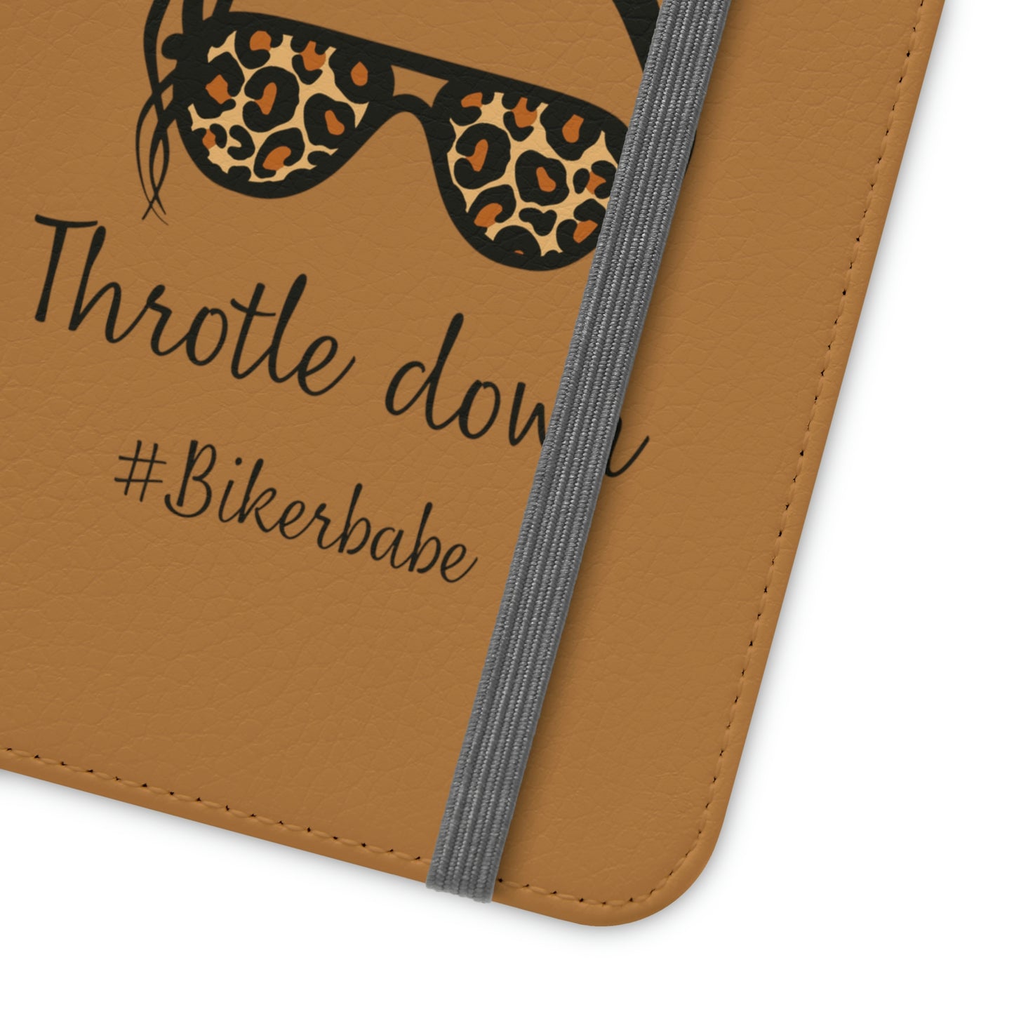 Biker Babe Leopard Flip Cases