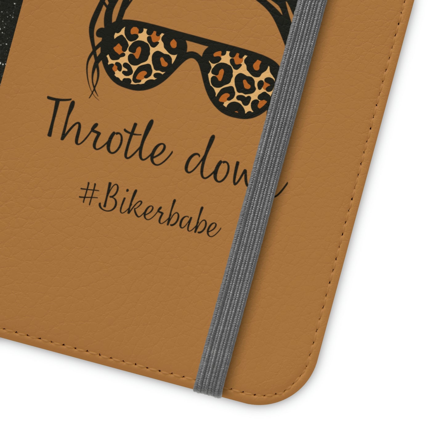 Biker Babe Leopard Flip Cases