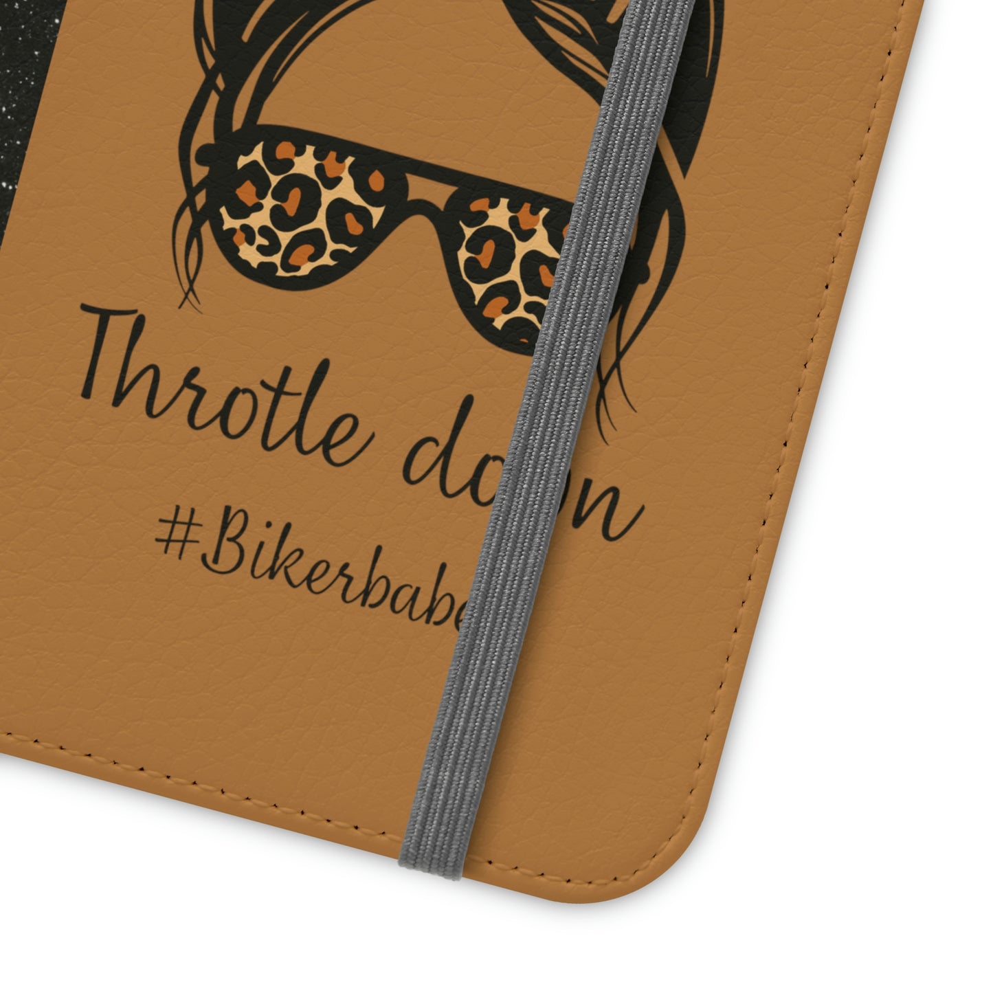 Biker Babe Leopard Flip Cases