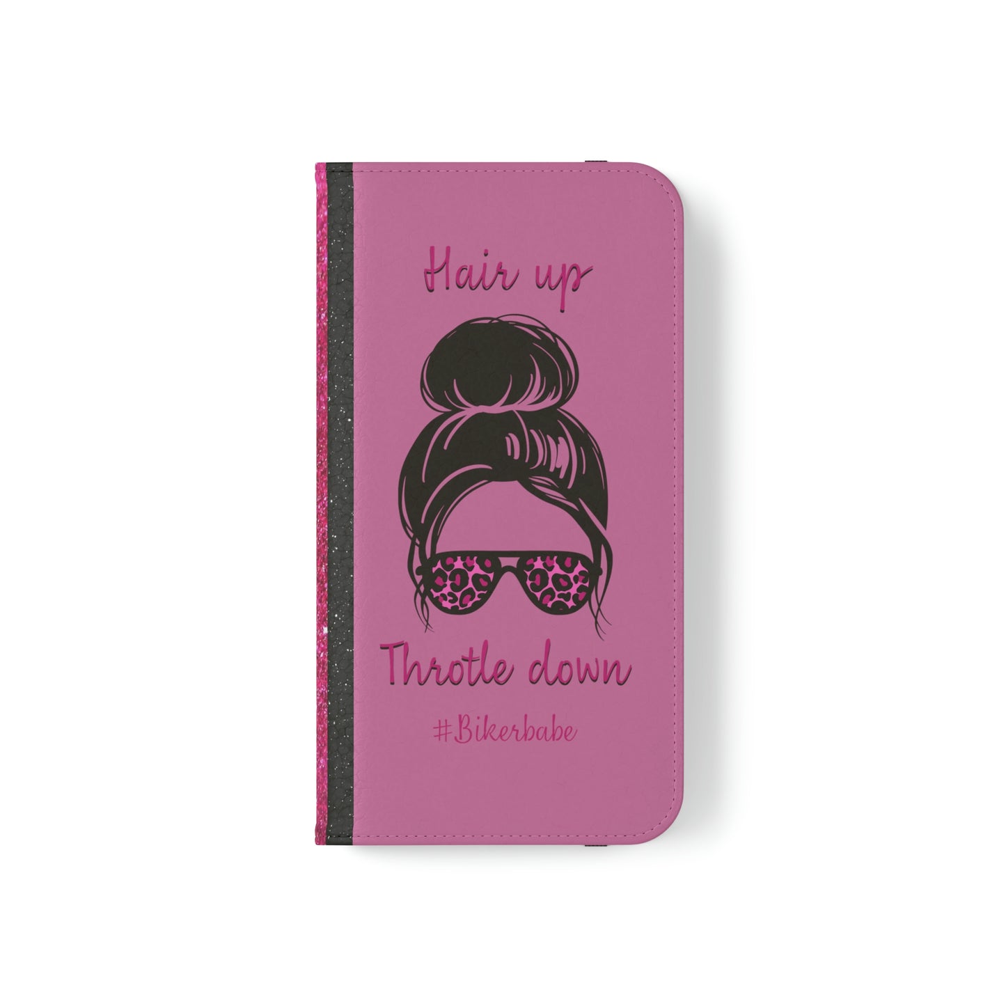 Biker Babe Pink Leopard Flip Cases