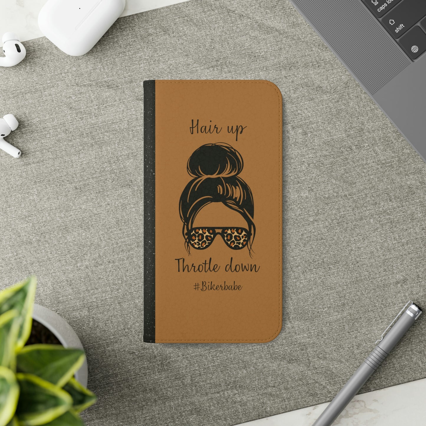 Biker Babe Leopard Flip Cases
