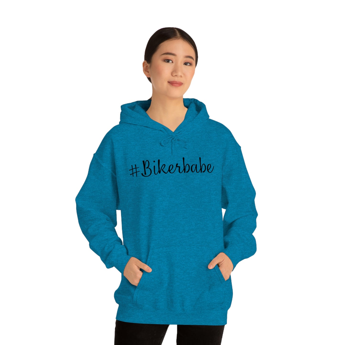 Biker Babe Leopard-Unisex Heavy Blend™ Hooded Sweatshirt