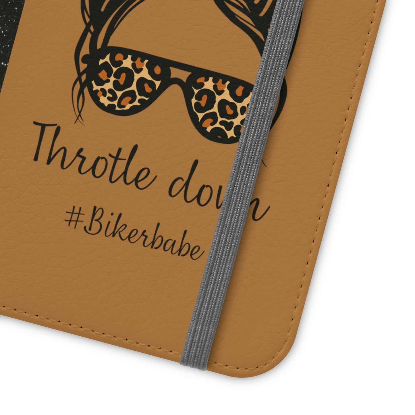 Biker Babe Leopard Flip Cases