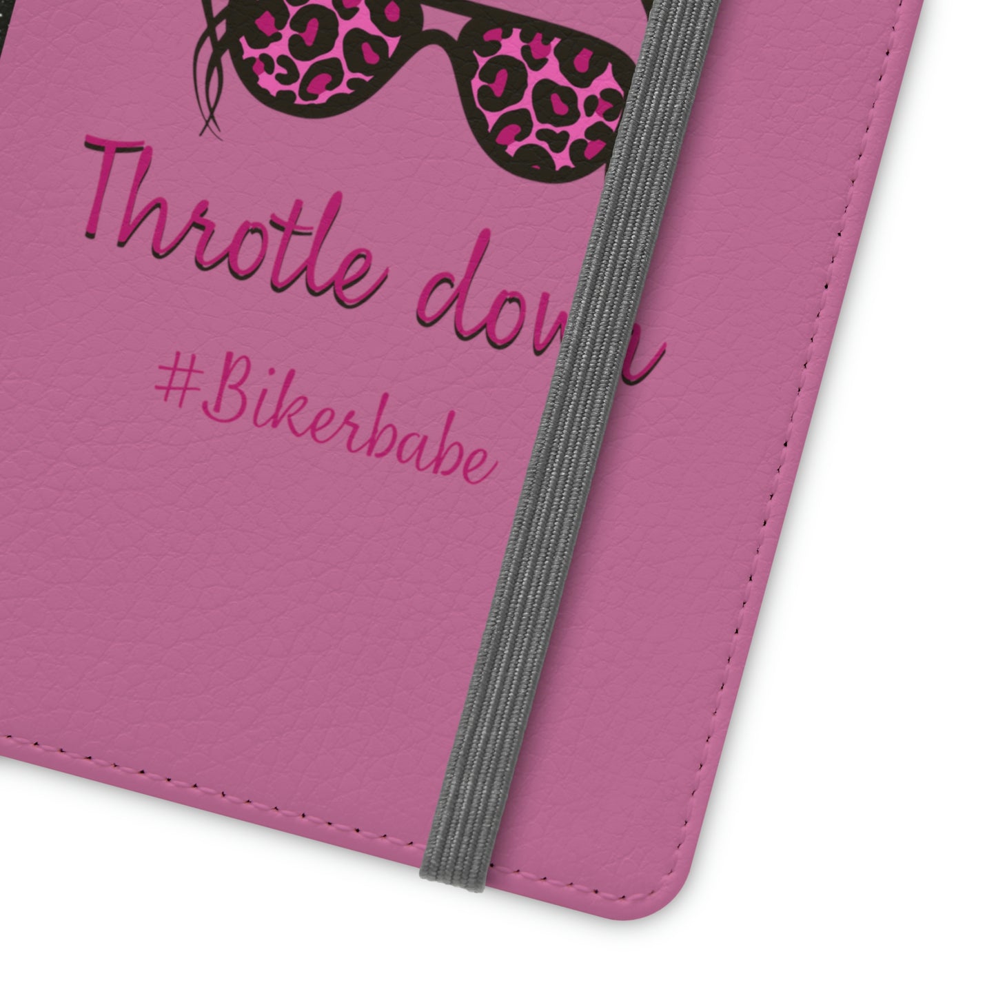 Biker Babe Pink Leopard Flip Cases