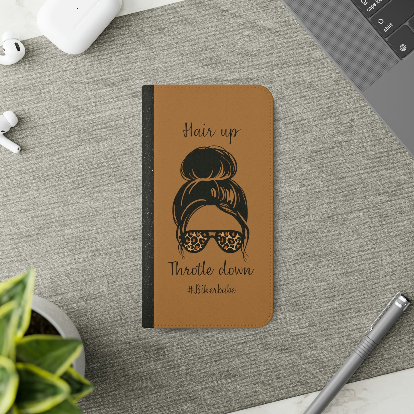 Biker Babe Leopard Flip Cases