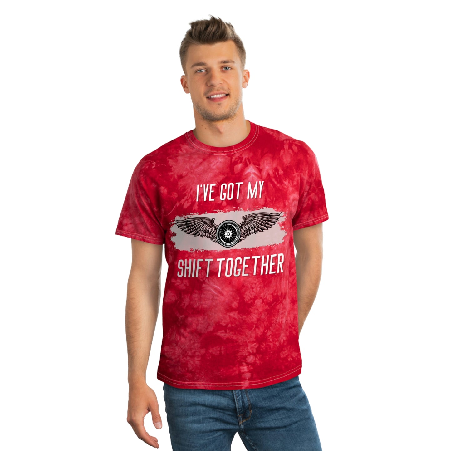I've Got My Shift Together-Tie-Dye Tee, Crystal
