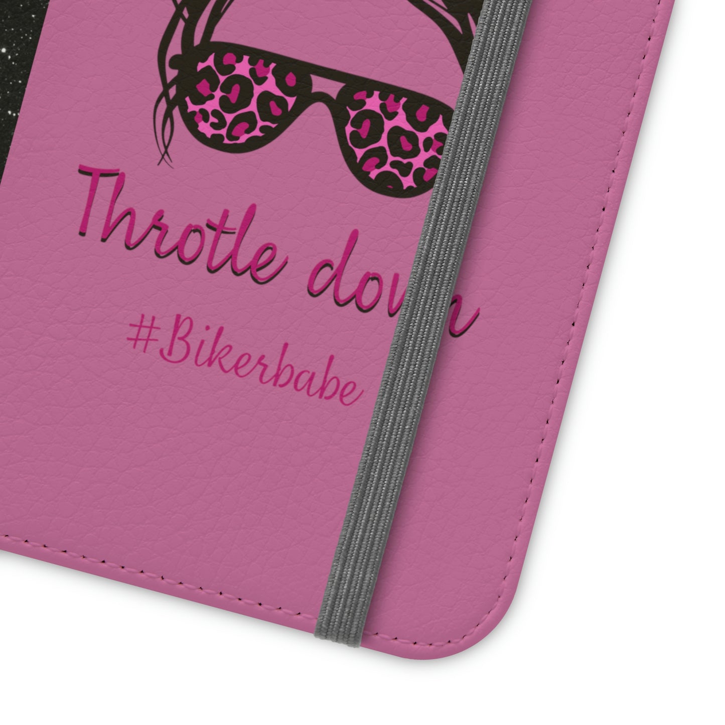 Biker Babe Pink Leopard Flip Cases