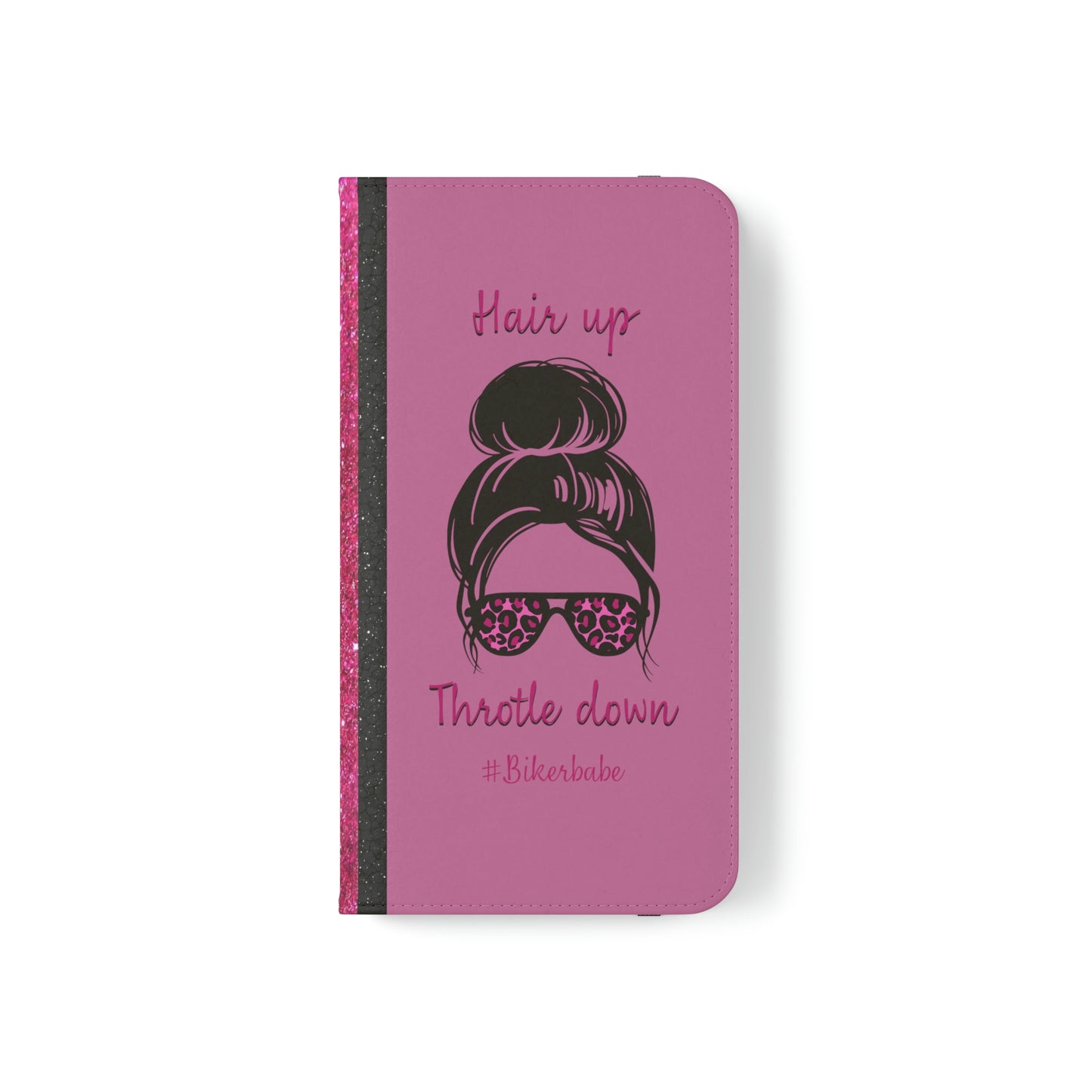 Biker Babe Pink Leopard Flip Cases