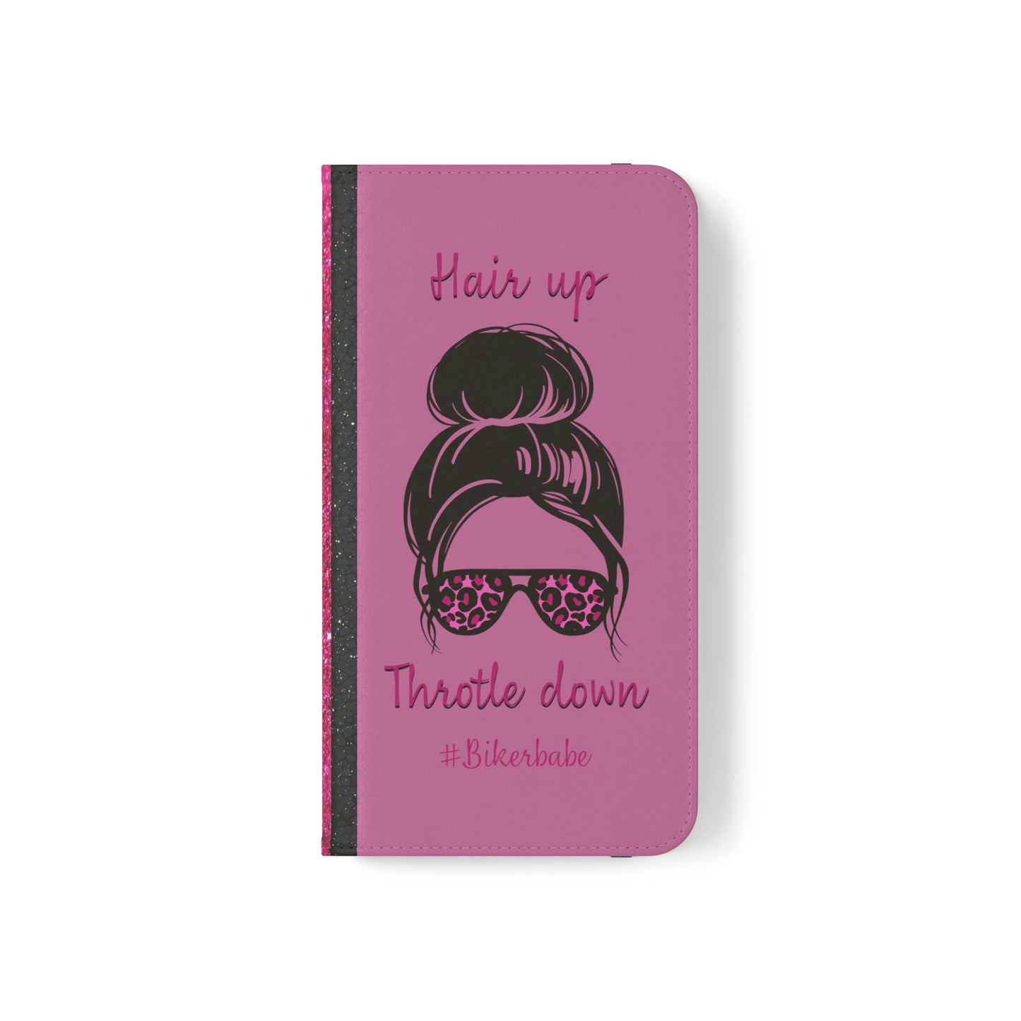 Biker Babe Pink Leopard Flip Cases