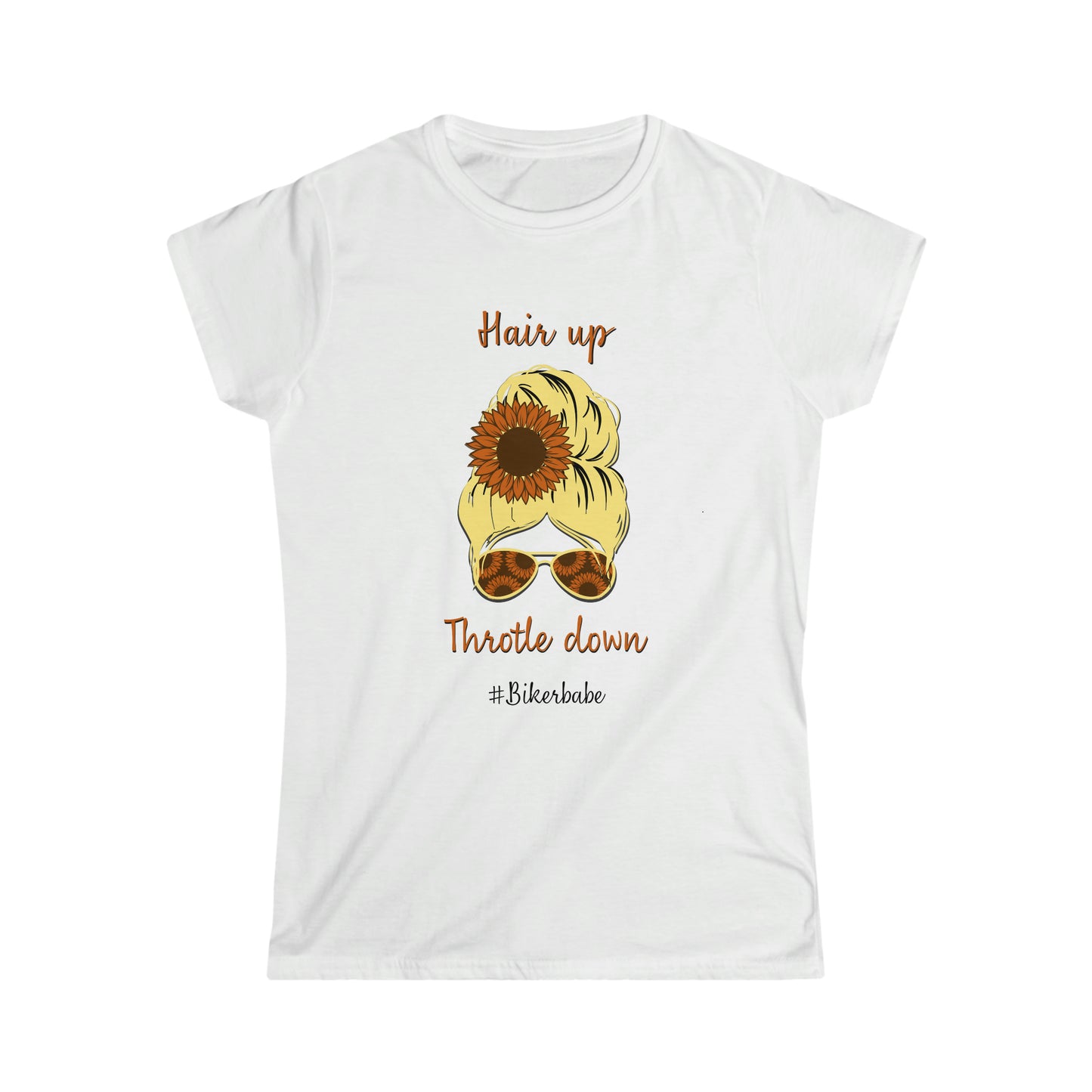 Biker Babe Sunflower-Women's Softstyle Tee