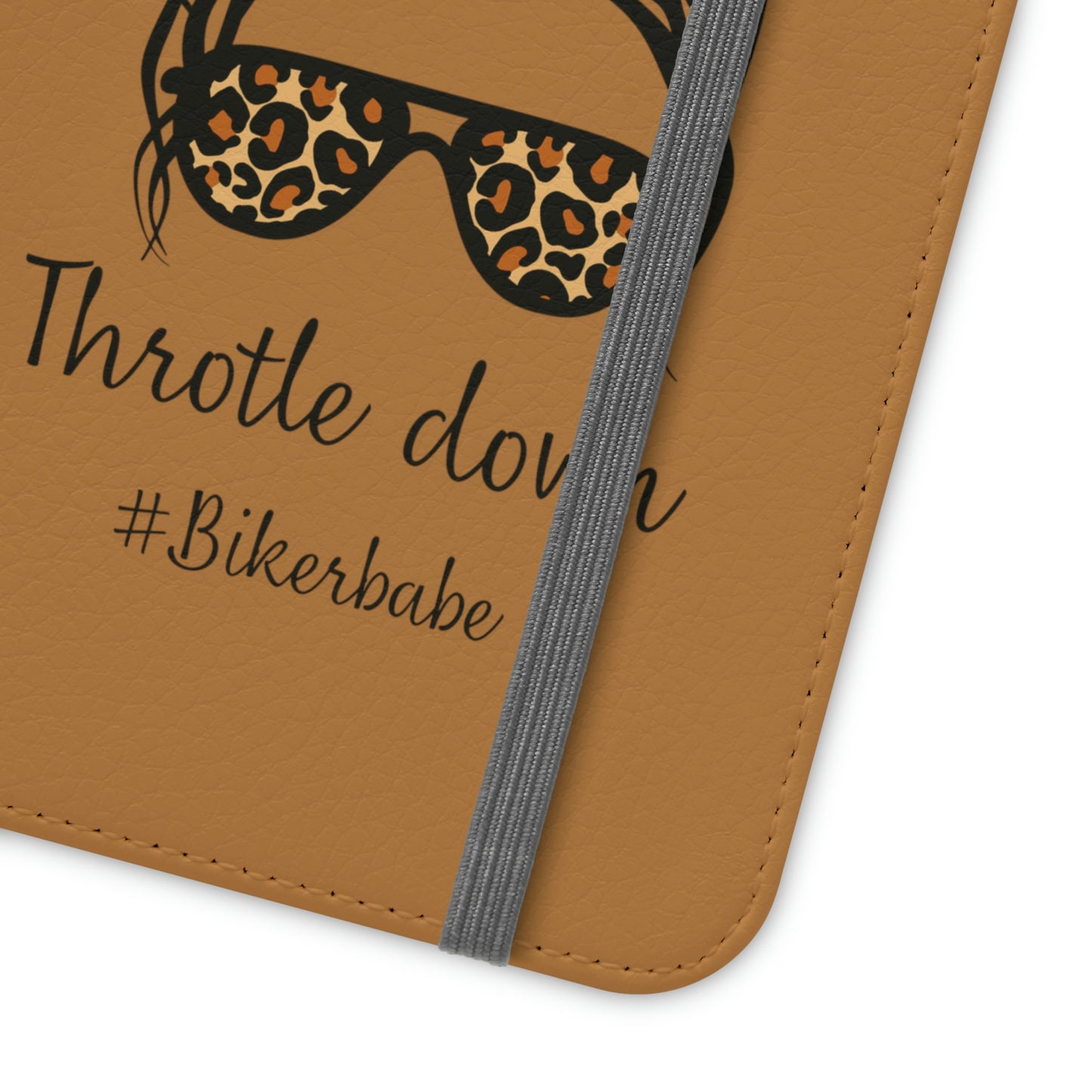 Biker Babe Leopard Flip Cases
