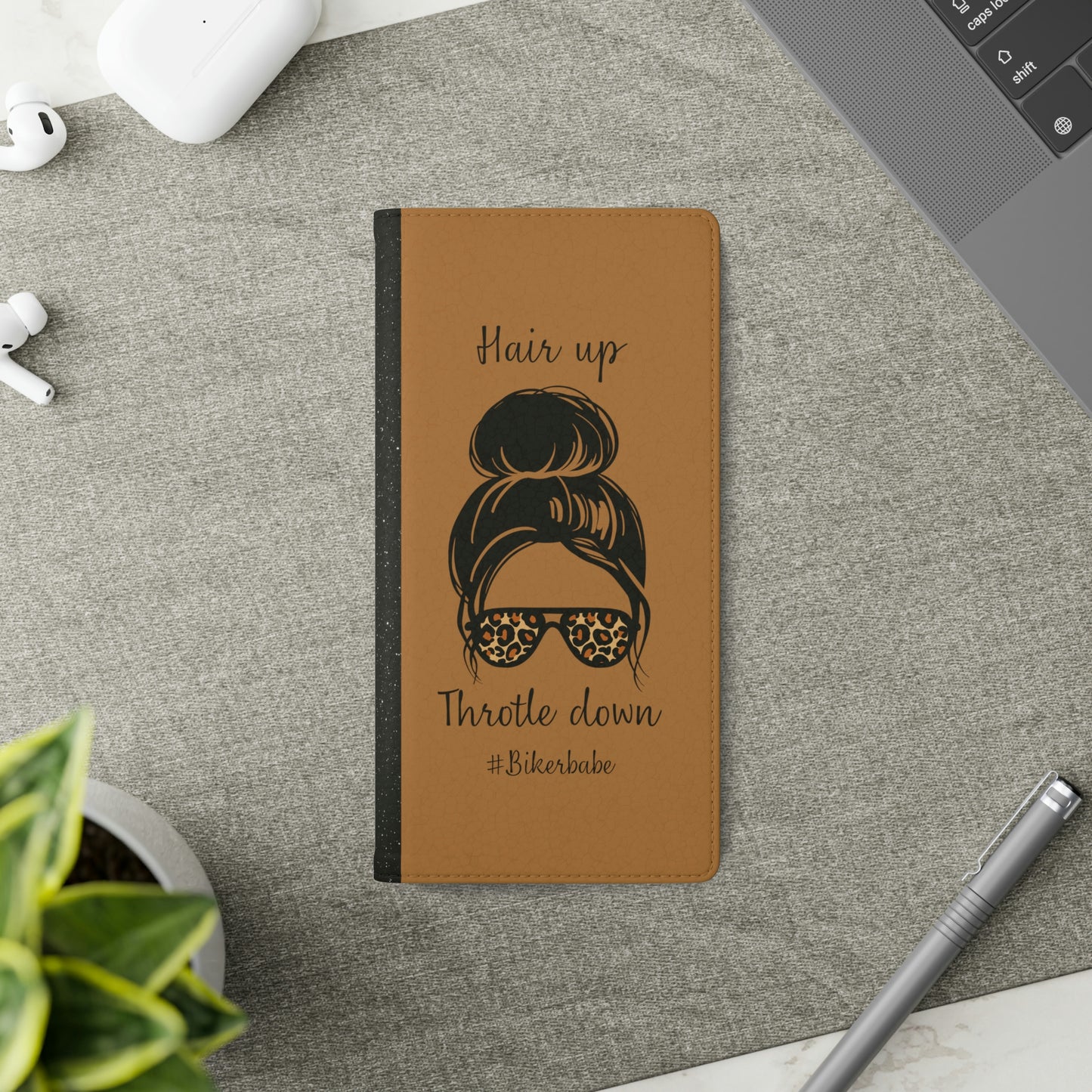 Biker Babe Leopard Flip Cases