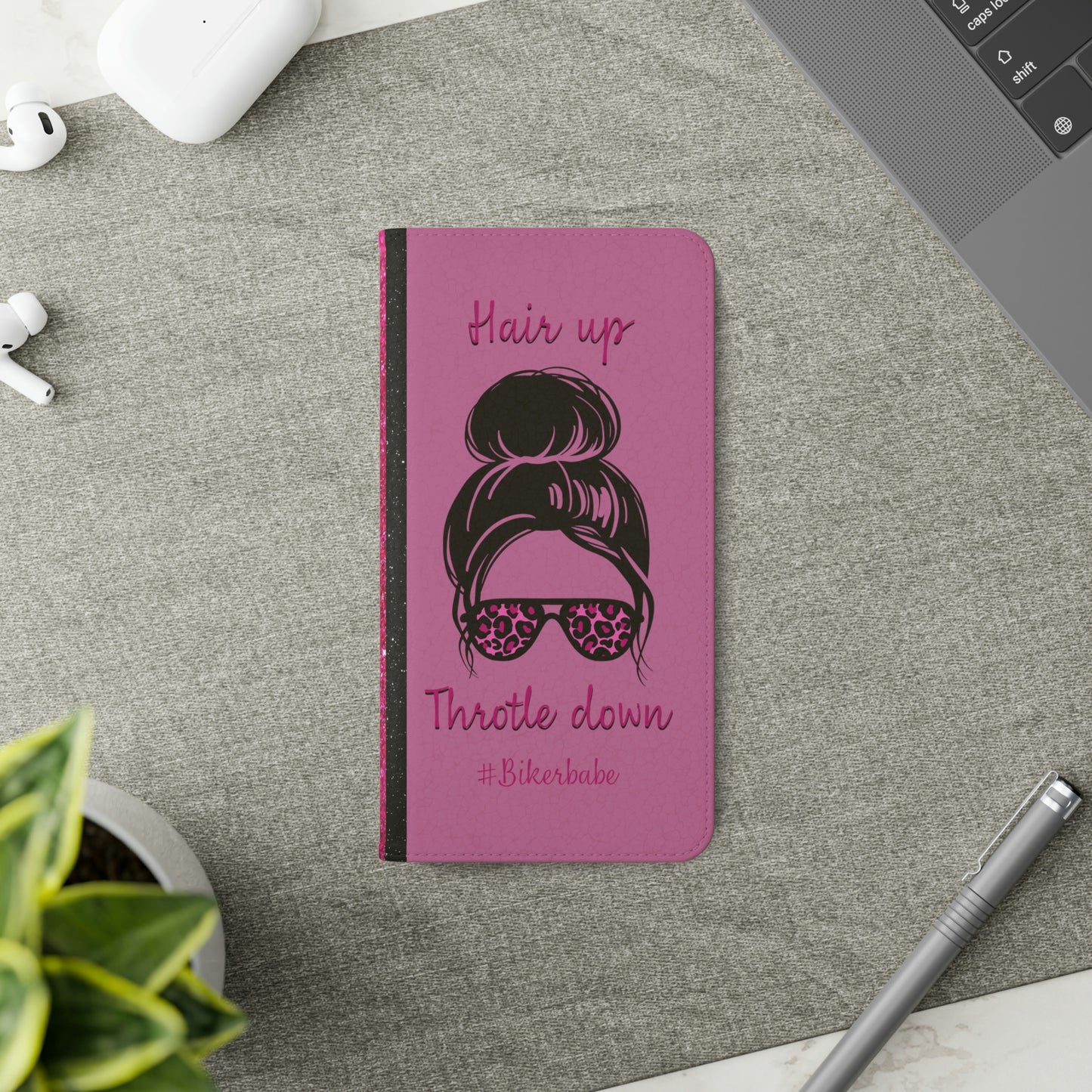 Biker Babe Pink Leopard Flip Cases