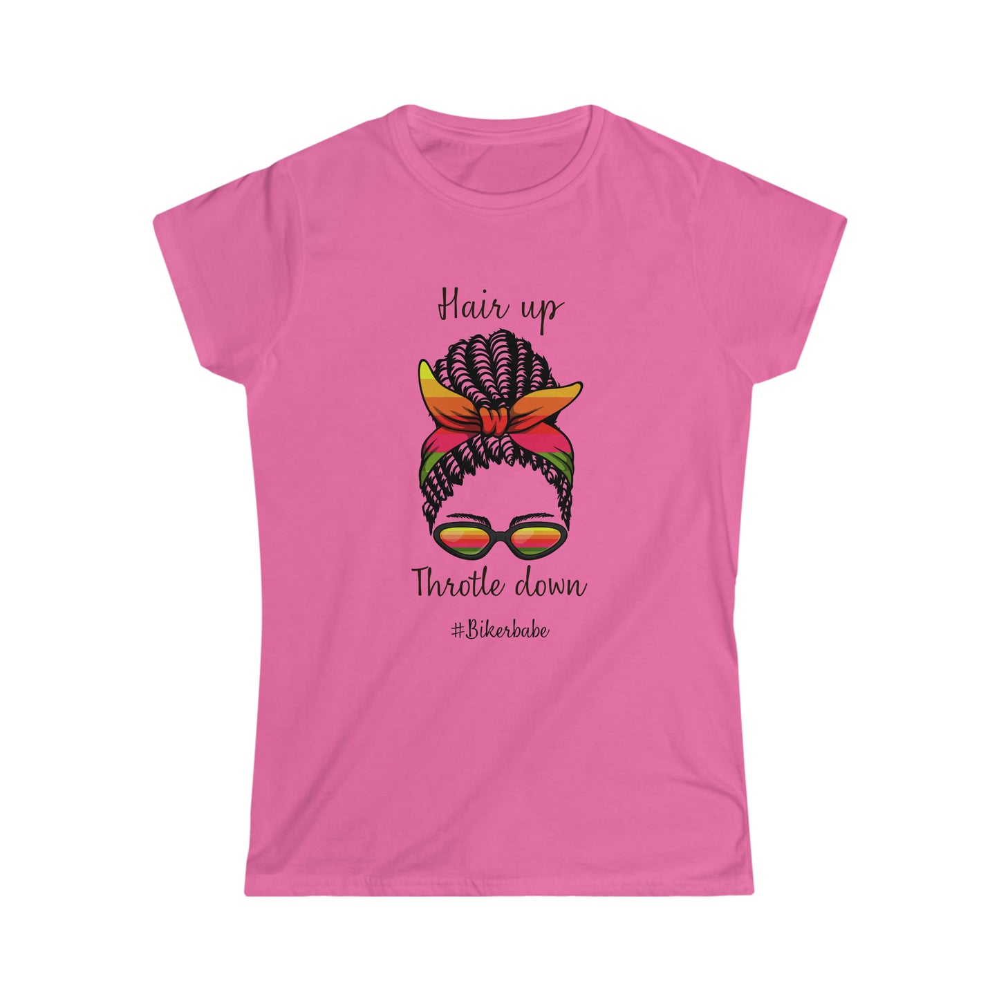 Biker Babe Sunrise-Women's Softstyle Tee