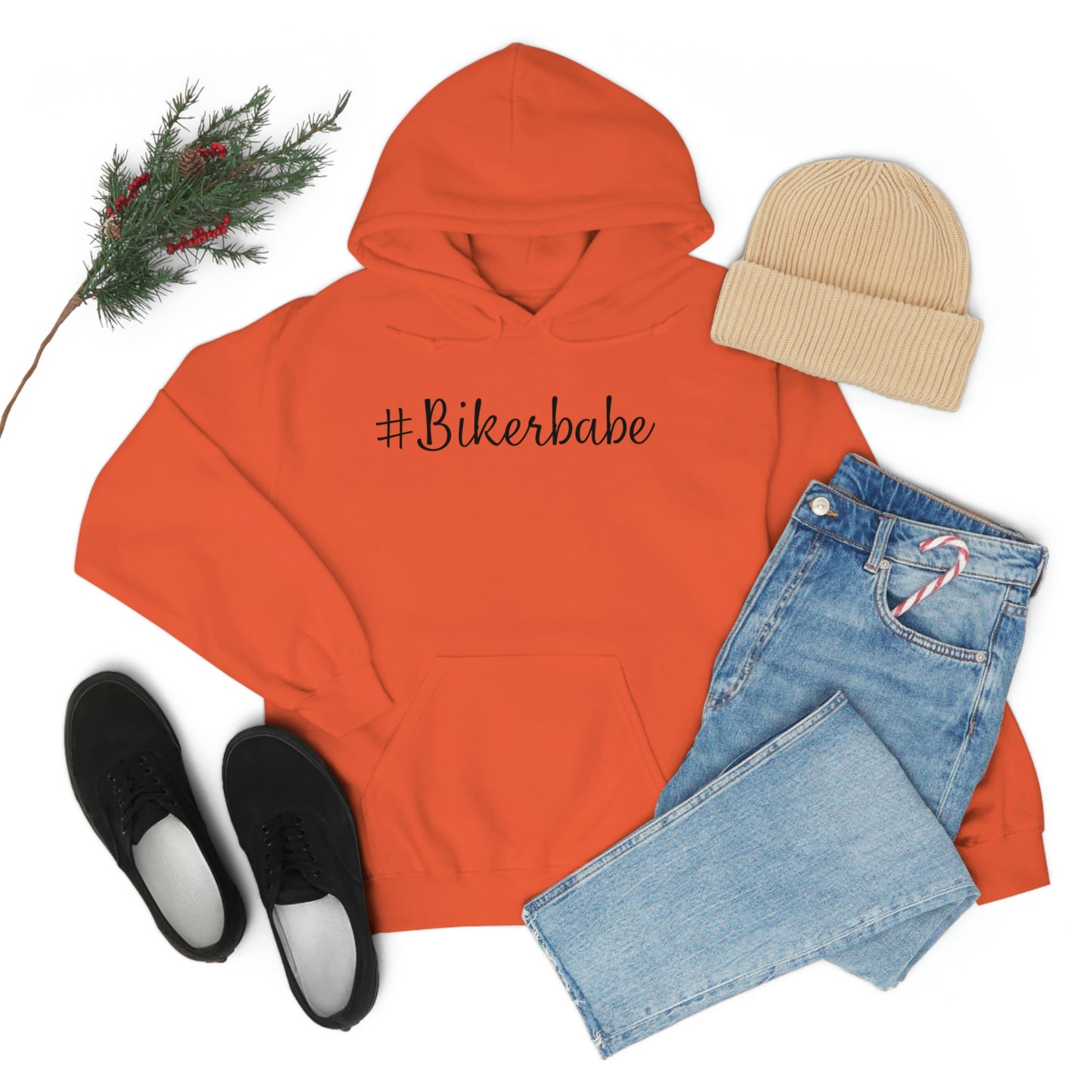 Biker Babe Leopard-Unisex Heavy Blend™ Hooded Sweatshirt