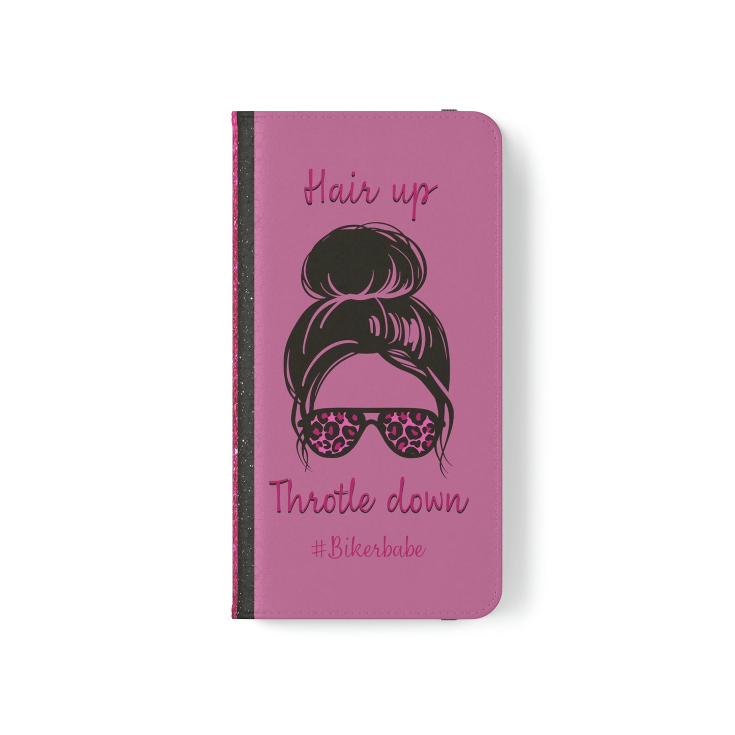 Biker Babe Pink Leopard Flip Cases