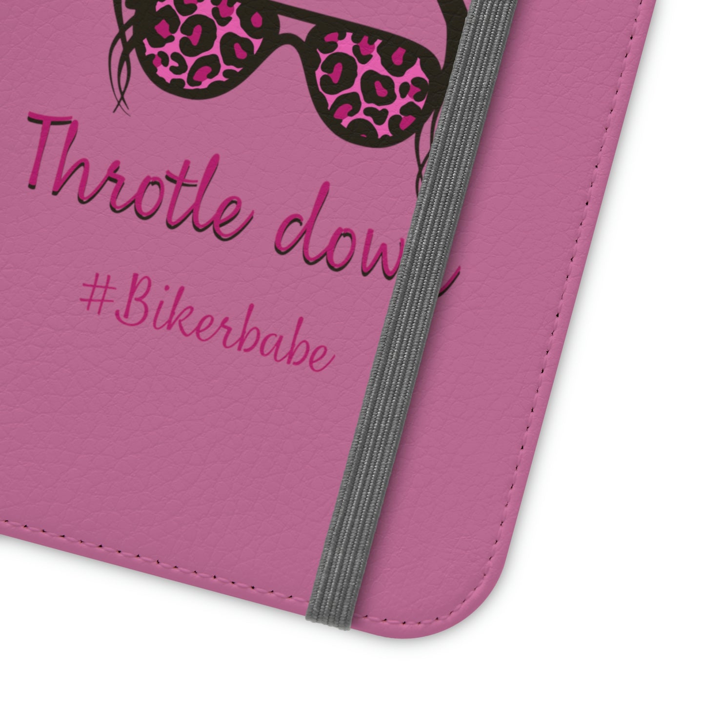 Biker Babe Pink Leopard Flip Cases