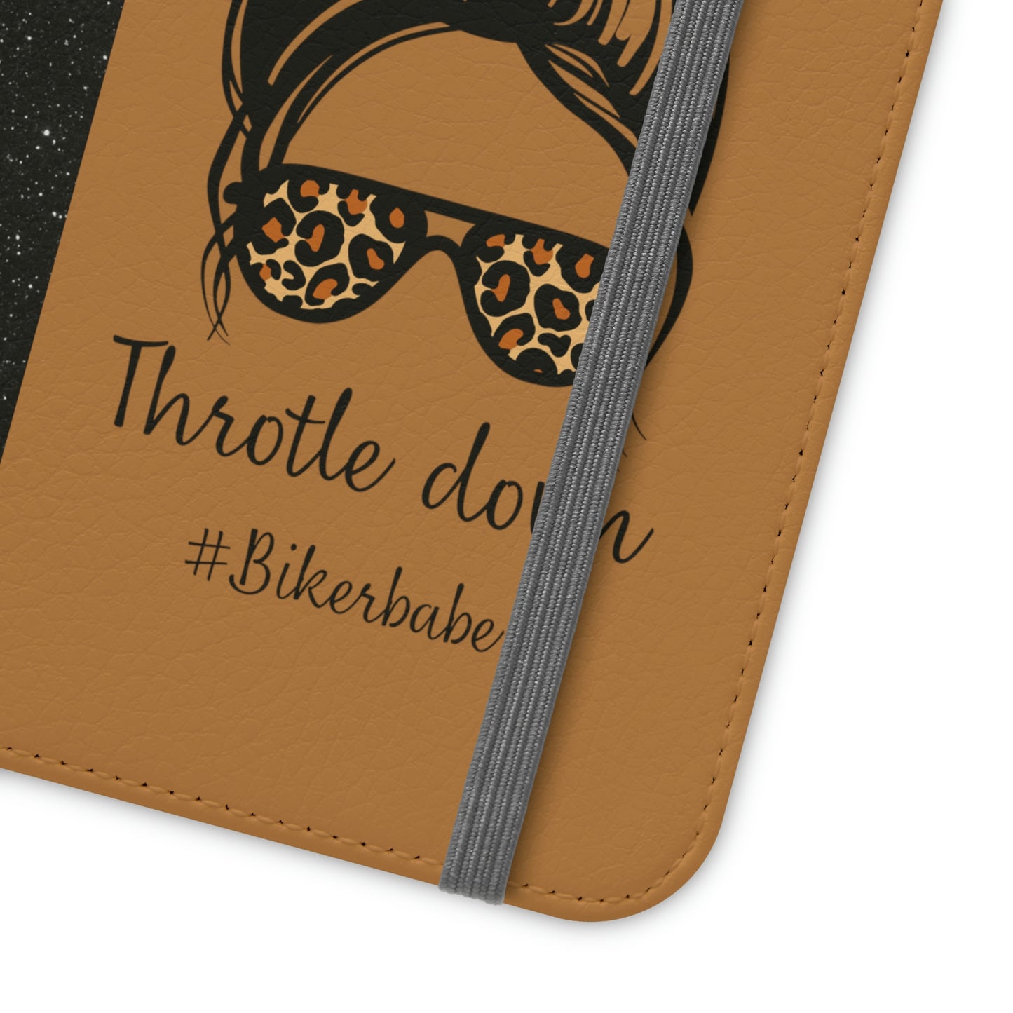 Biker Babe Leopard Flip Cases